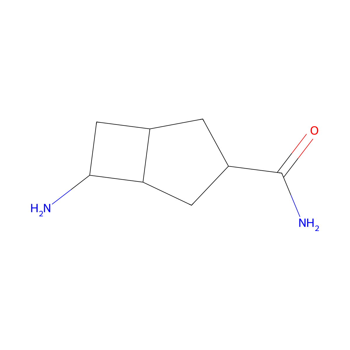 6-Aminobicyclo[3.2.0]heptane-3-carboxamide molecular structure, CAS 2138143-19-6