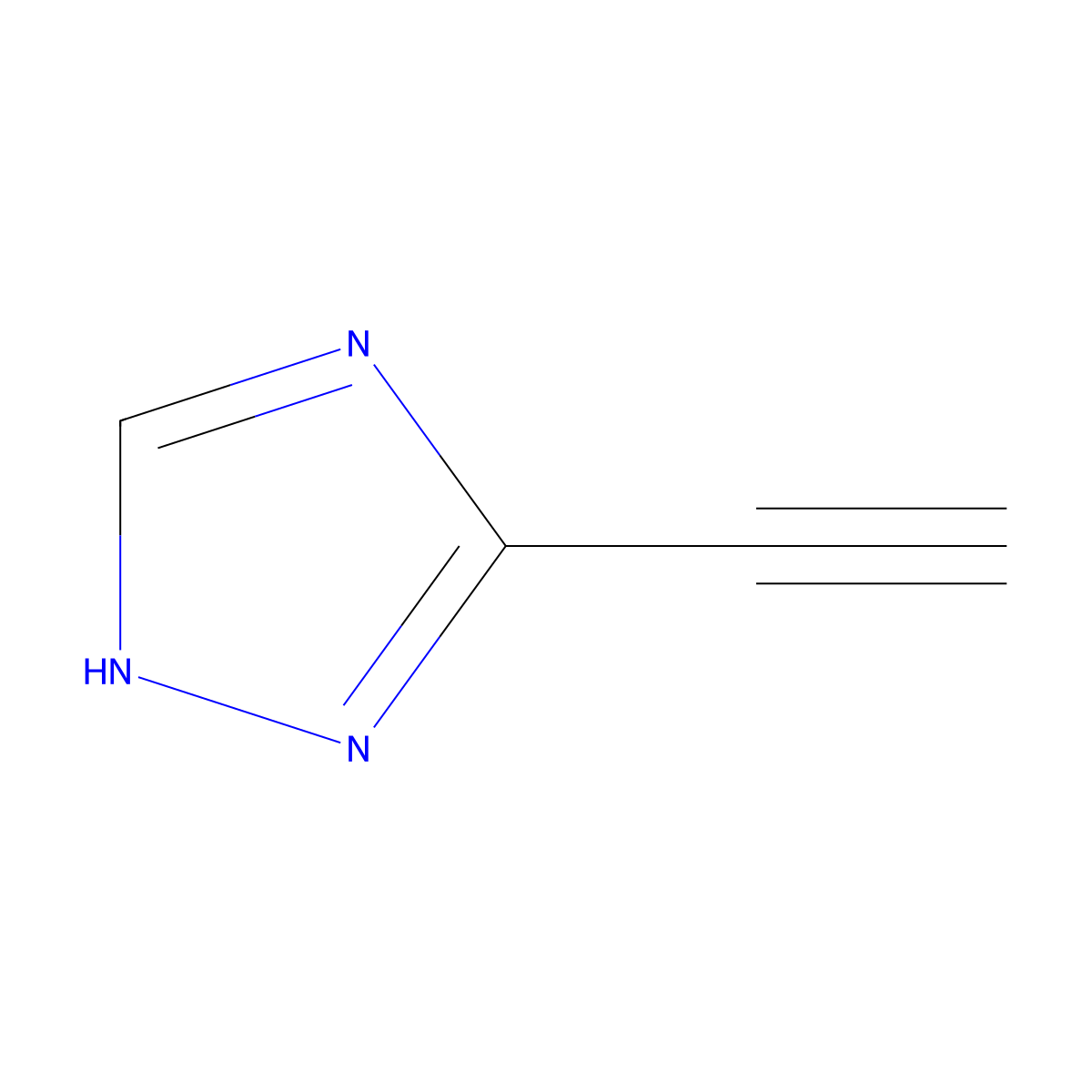 3-ethynyl-1H-1,2,4-triazole molecular structure, CAS 2138143-45-8