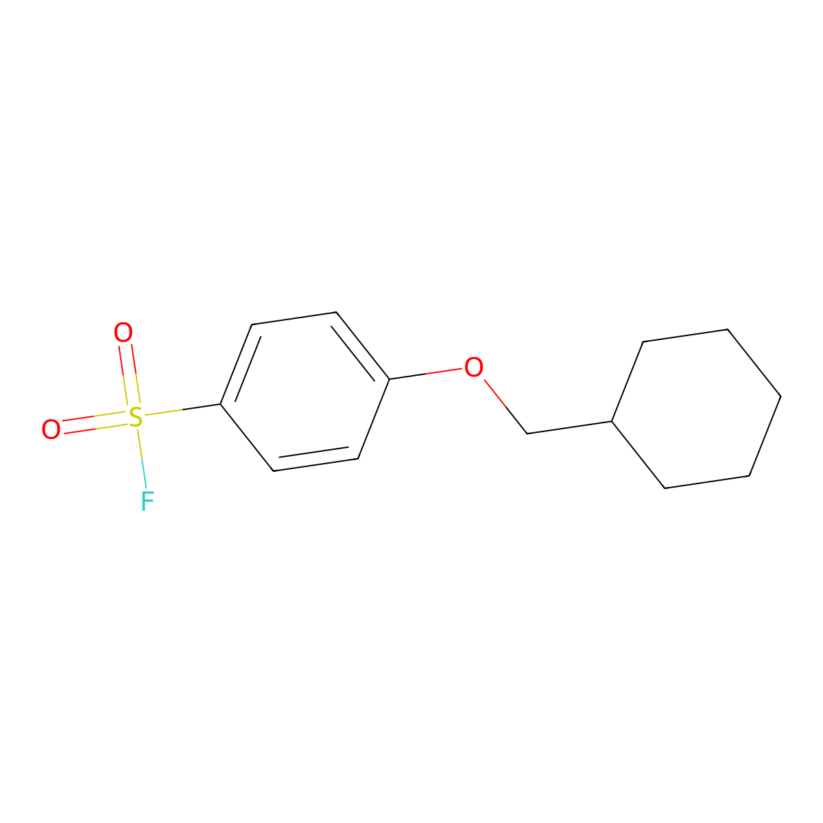 4-(Cyclohexylmethoxy)benzene-1-sulfonyl fluoride molecular structure, CAS 2138143-57-2