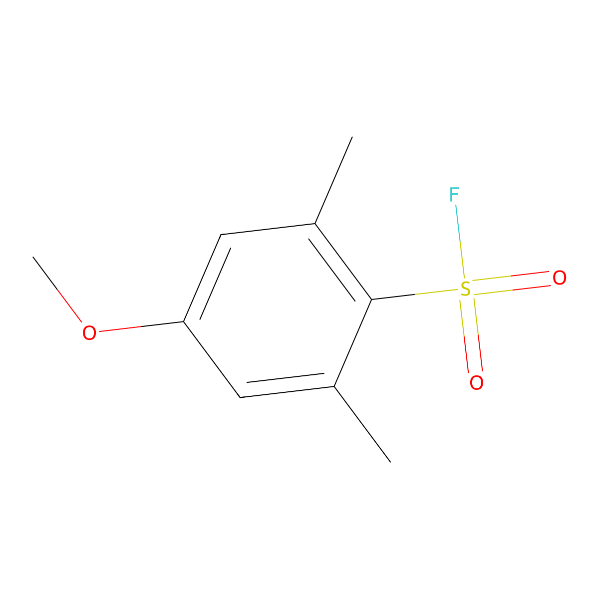 4-Methoxy-2,6-dimethylbenzene-1-sulfonyl fluoride molecular structure, CAS 2138143-72-1