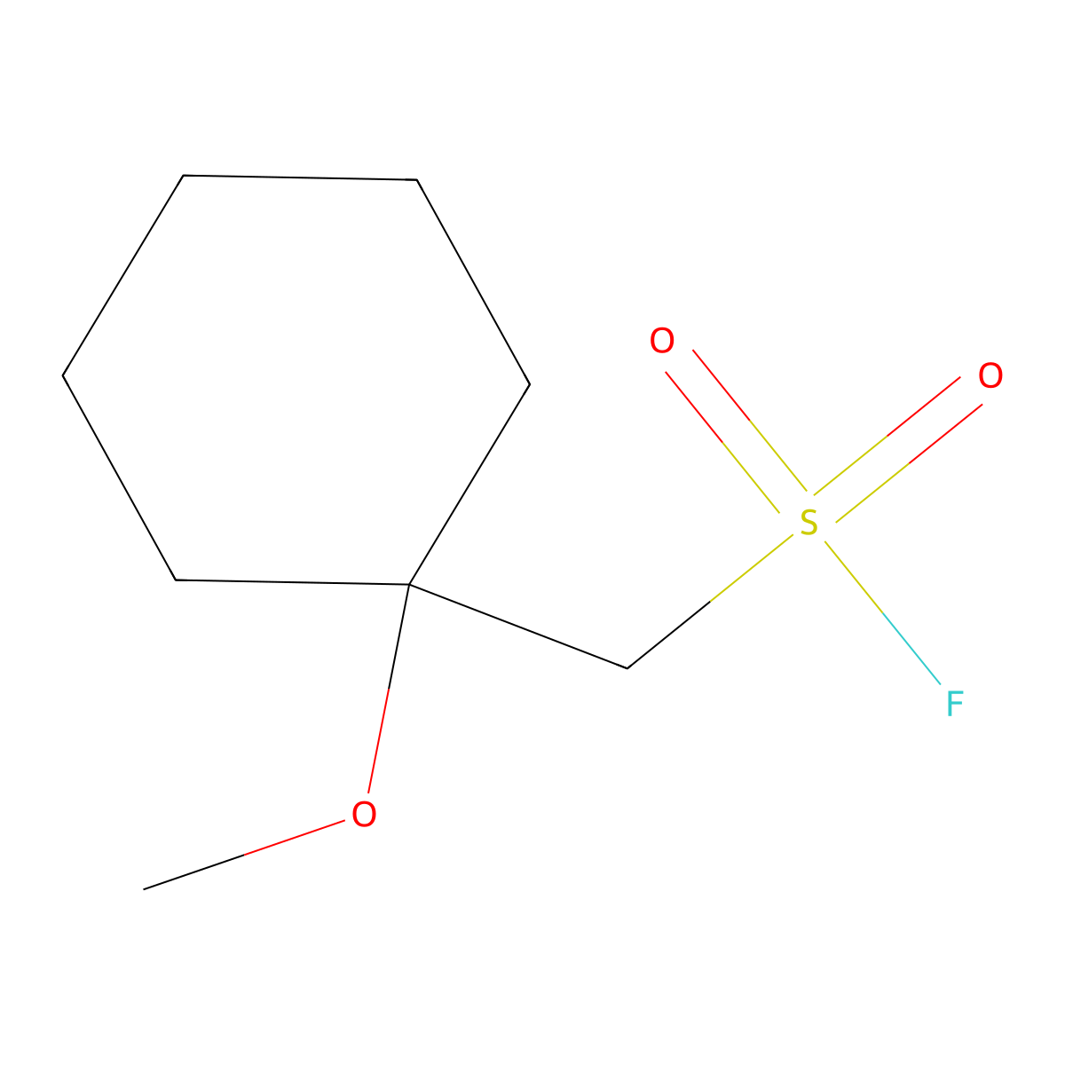 (1-Methoxycyclohexyl)methanesulfonyl fluoride molecular structure, CAS 2138144-25-7