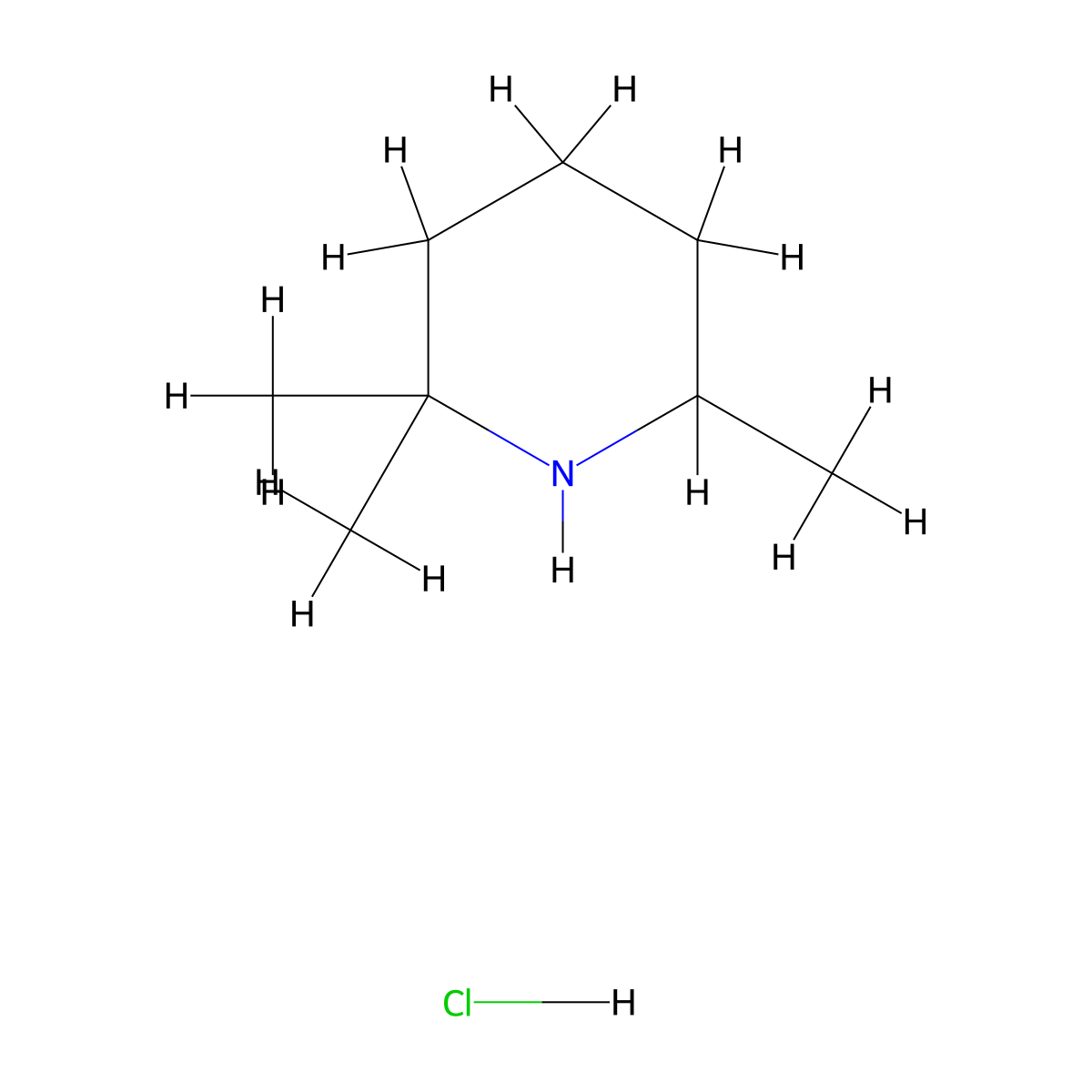 2,2,6-Trimethylpiperidine hydrochloride molecular structure, CAS 2138145-63-6