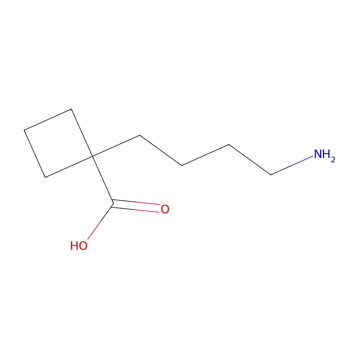 1-(4-Aminobutyl)cyclobutane-1-carboxylic acid molecular structure, CAS 2138145-97-6