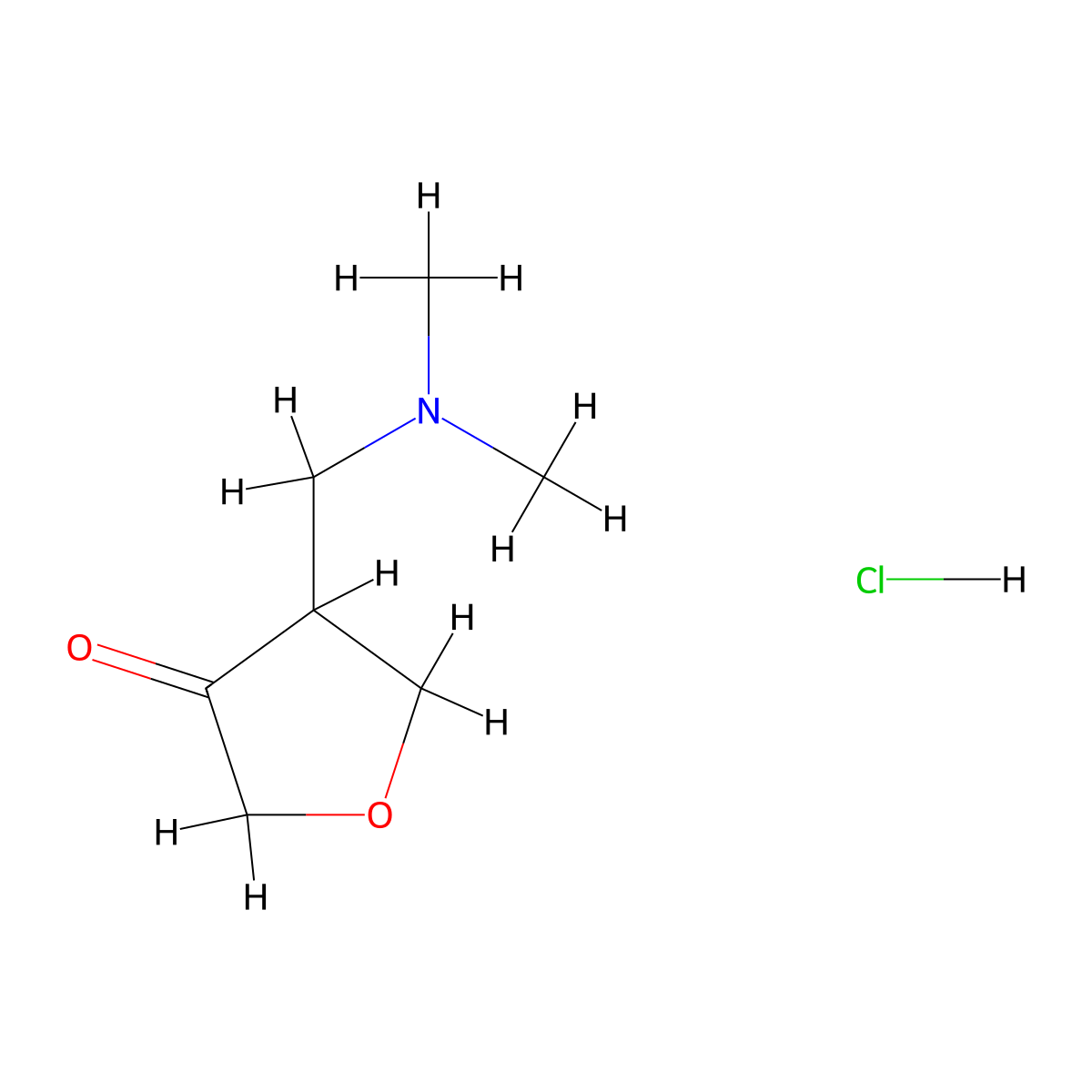 4-[(Dimethylamino)methyl]oxolan-3-one hydrochloride molecular structure, CAS 2138146-01-5