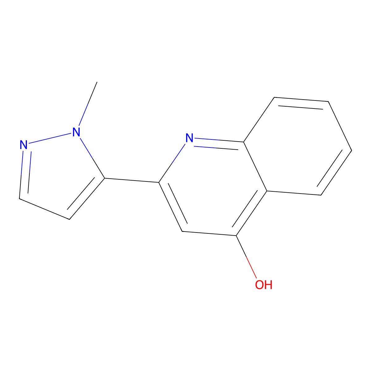 2-(1-methyl-1H-pyrazol-5-yl)quinolin-4-ol molecular structure, CAS 2138146-53-7