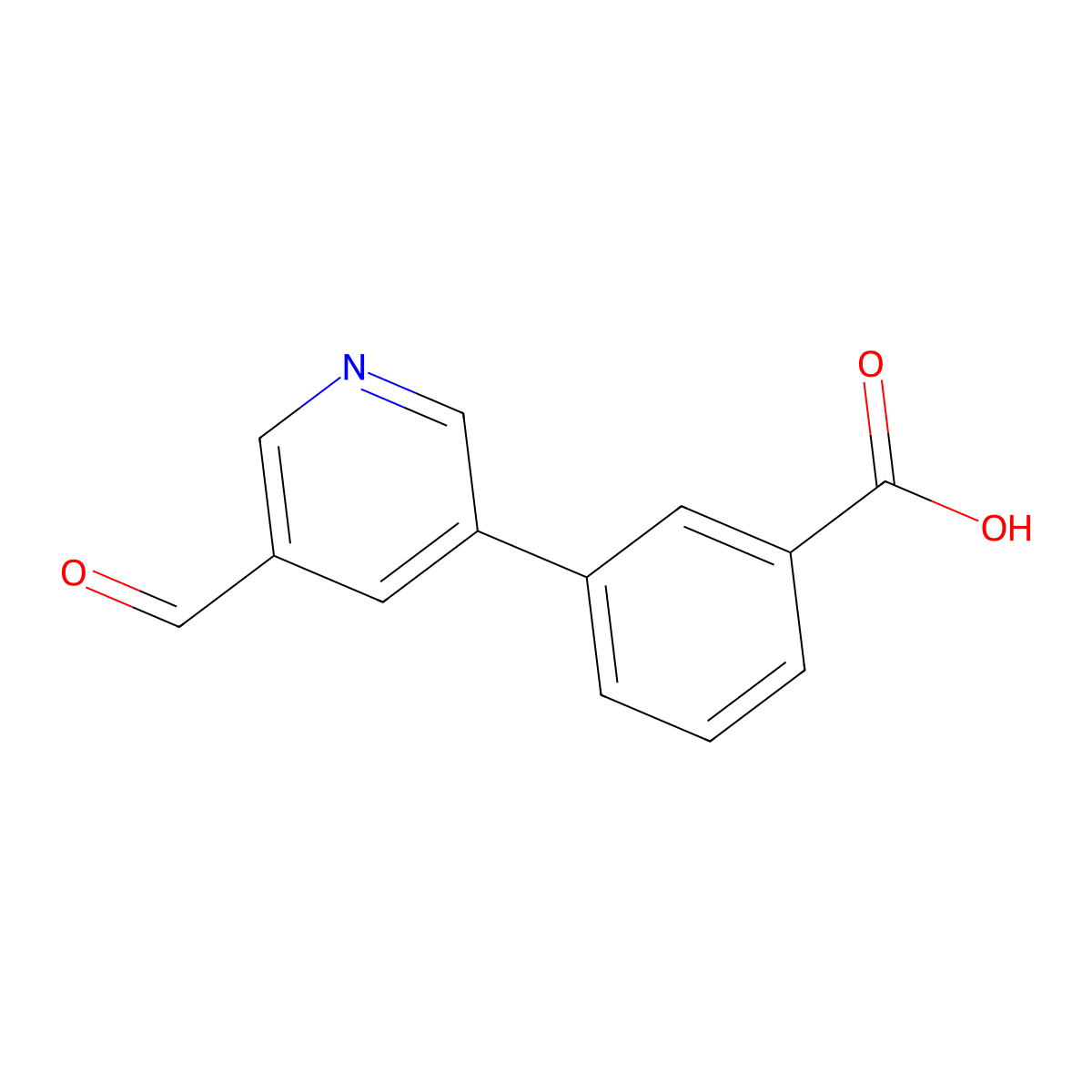 3-(5-Formylpyridin-3-yl)benzoic acid molecular structure, CAS 2138146-70-8