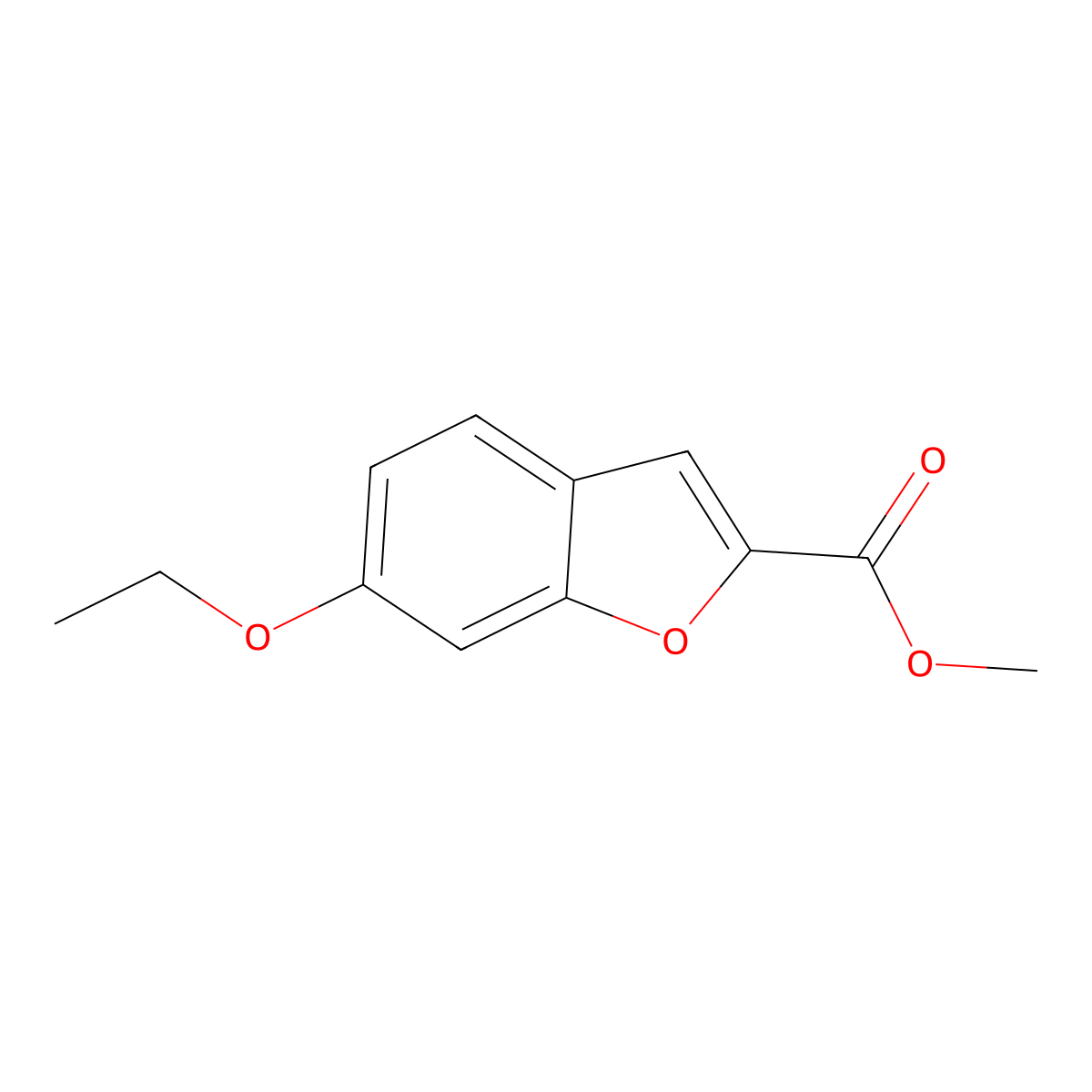Methyl 6-ethoxy-1-benzofuran-2-carboxylate molecular structure, CAS 2138148-65-7