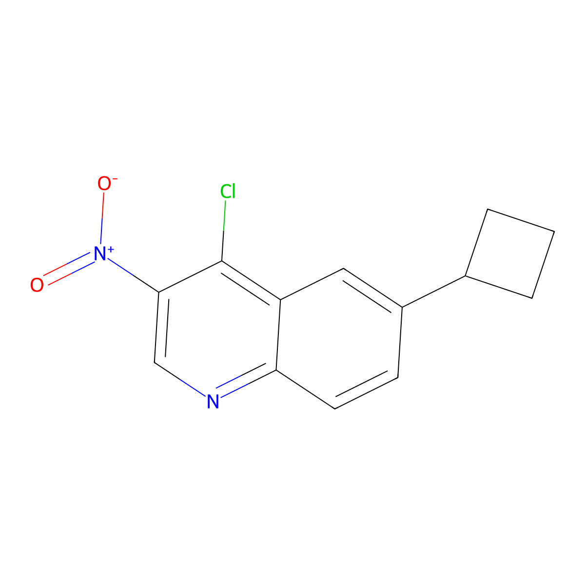 4-Chloro-6-cyclobutyl-3-nitroquinoline molecular structure, CAS 2138149-32-1
