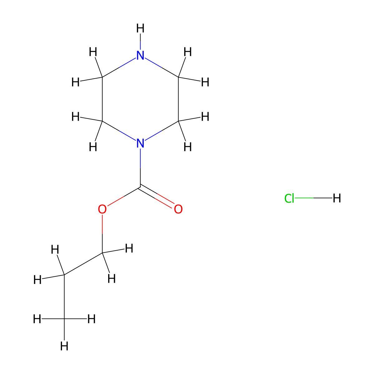 Propyl piperazine-1-carboxylate hydrochloride molecular structure, CAS 2138149-55-8