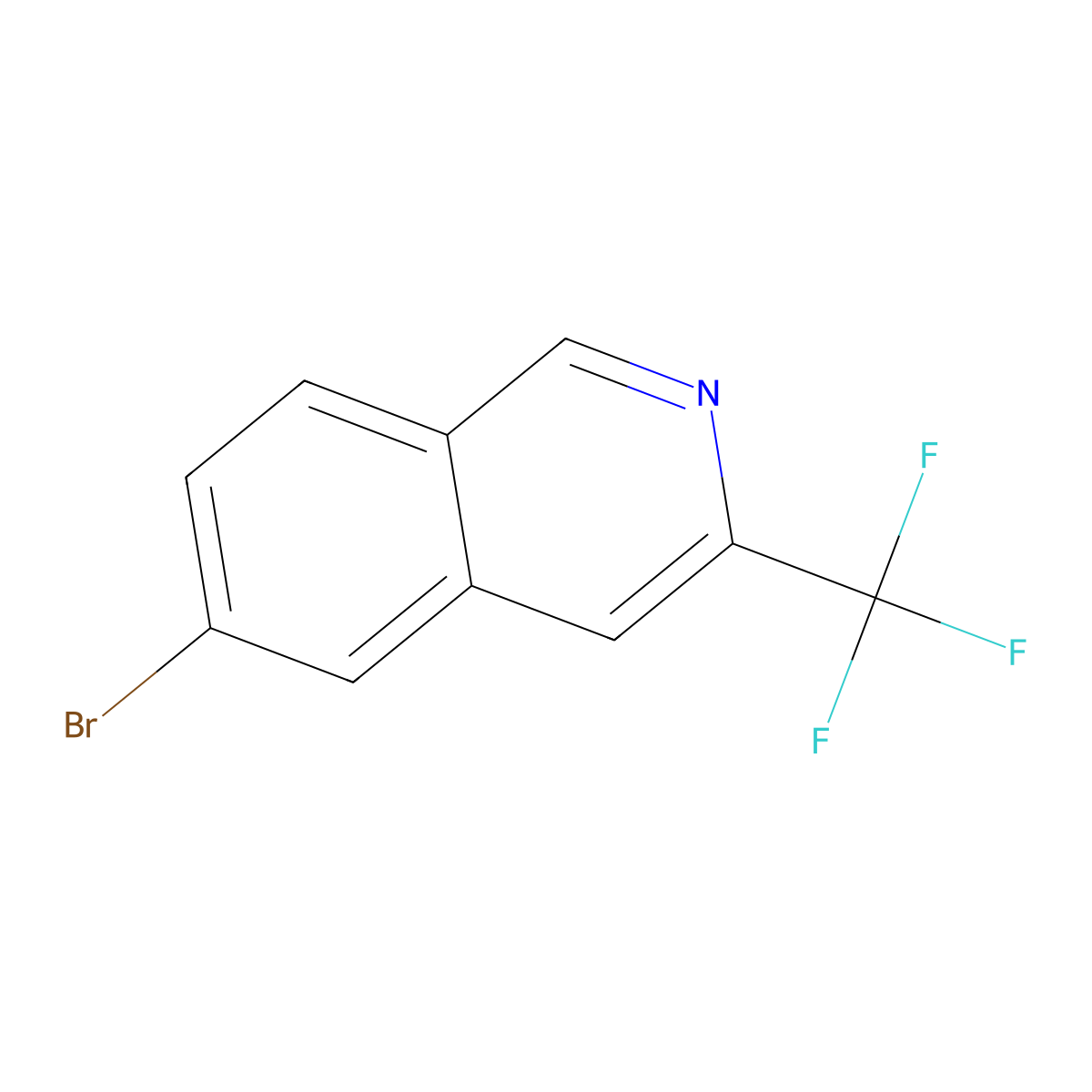 6-Bromo-3-(trifluoromethyl)isoquinoline molecular structure, CAS 2138149-57-0
