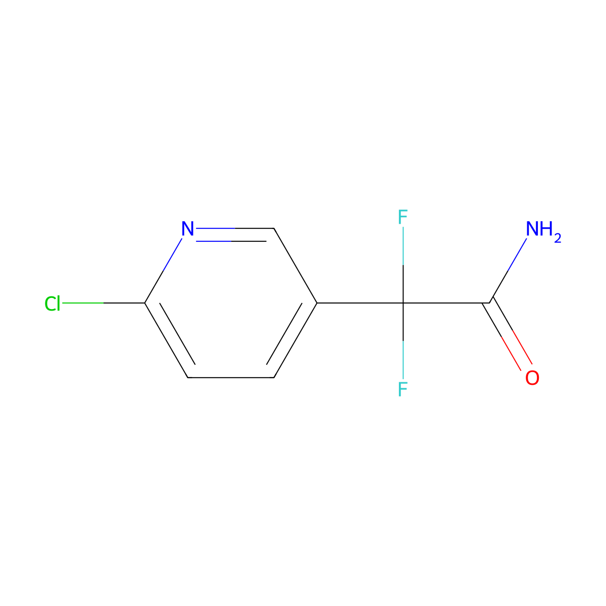 2-(6-Chloropyridin-3-yl)-2,2-difluoroacetamide molecular structure, CAS 2138149-59-2