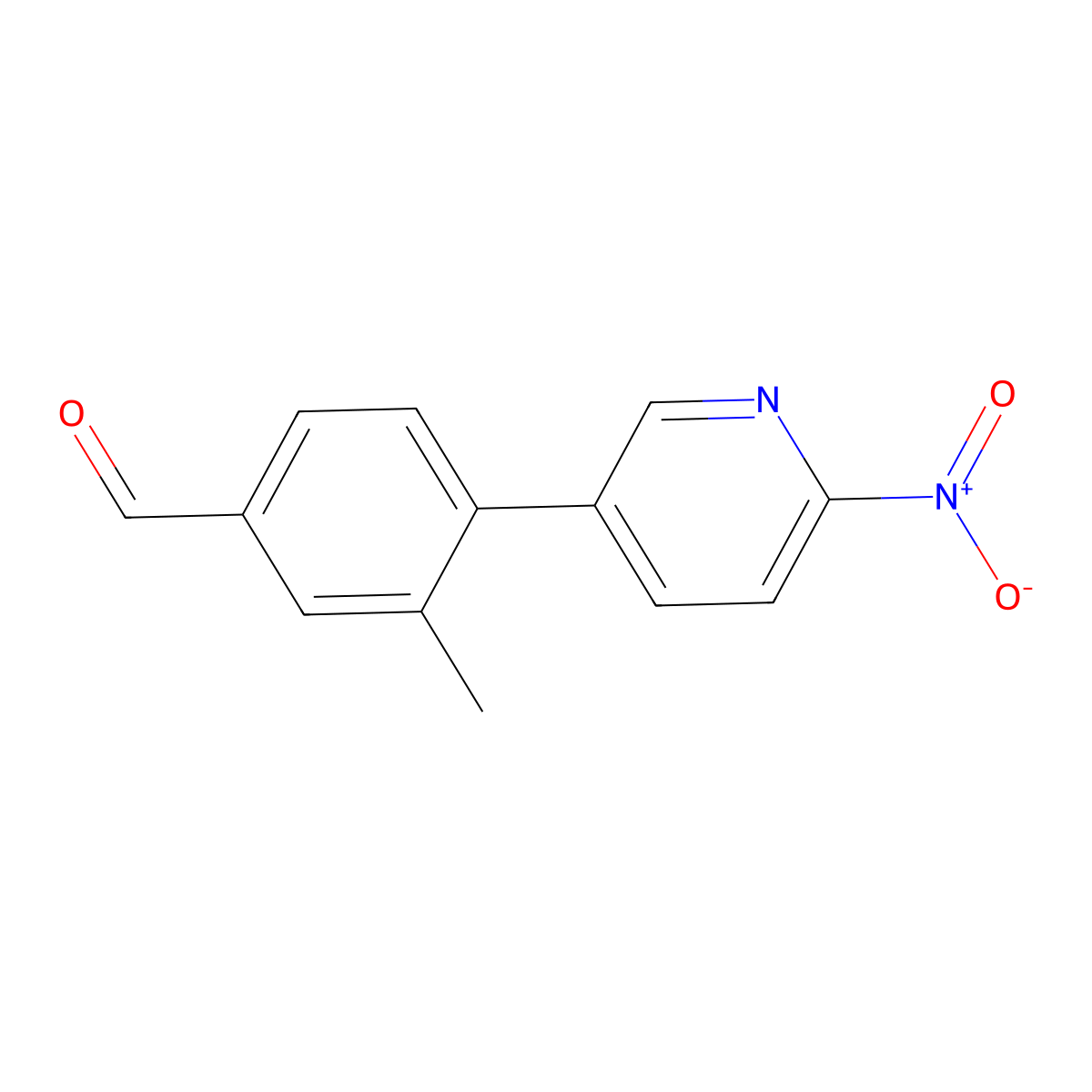 3-Methyl-4-(6-nitropyridin-3-yl)benzaldehyde molecular structure, CAS 2138149-64-9