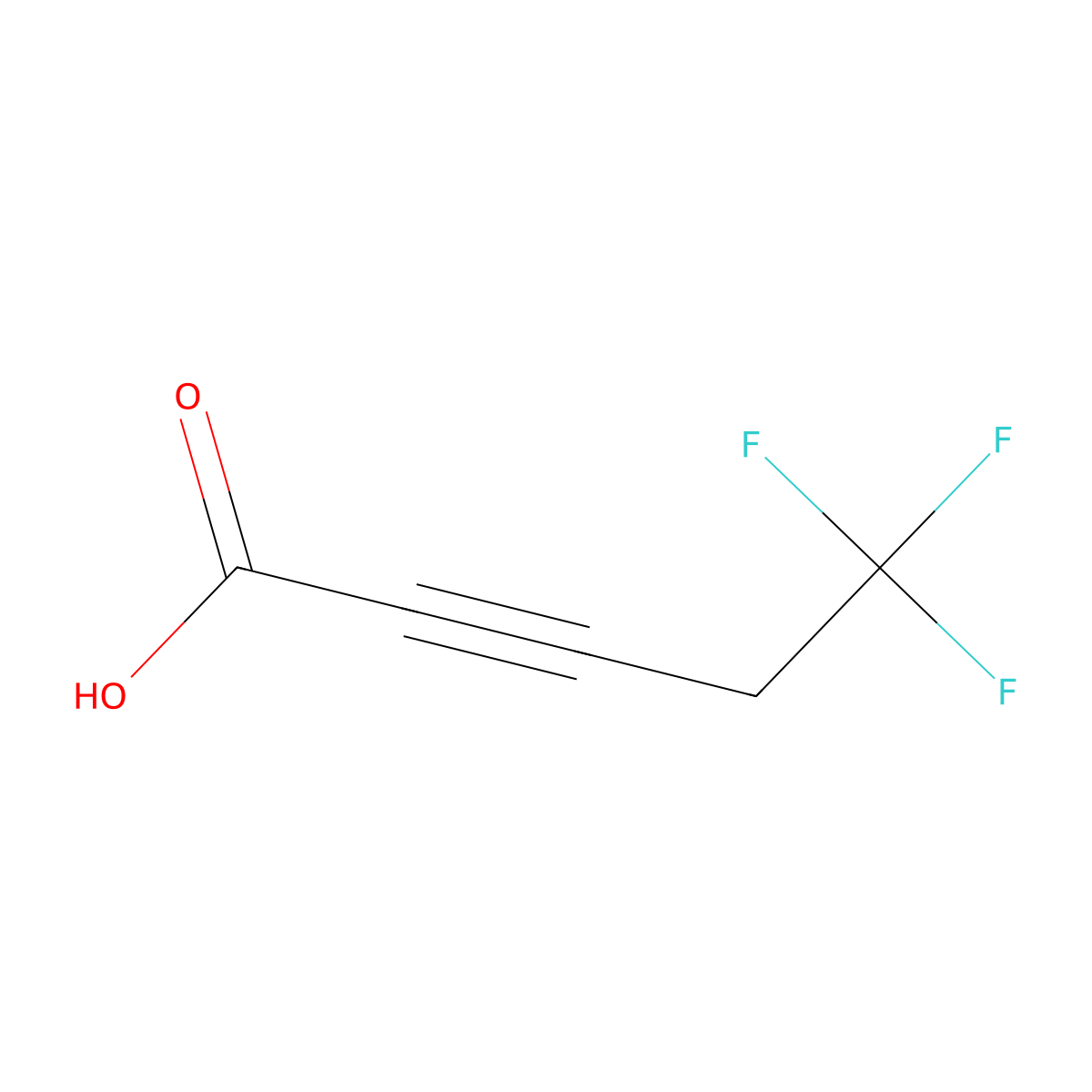 5,5,5-Trifluoropent-2-ynoic acid molecular structure, CAS 2138149-67-2
