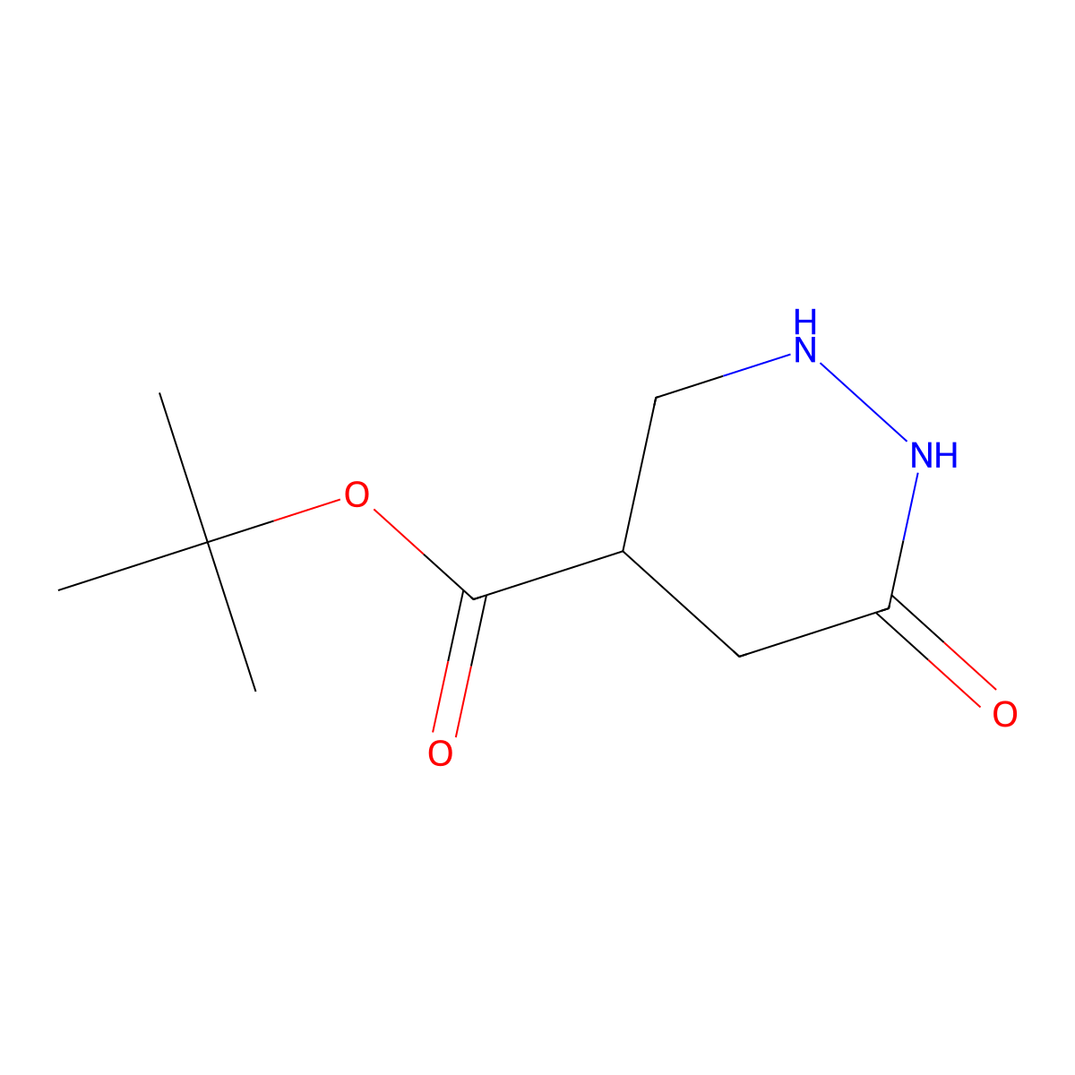 Tert-butyl 6-oxo-1,2-diazinane-4-carboxylate molecular structure, CAS 2138149-72-9