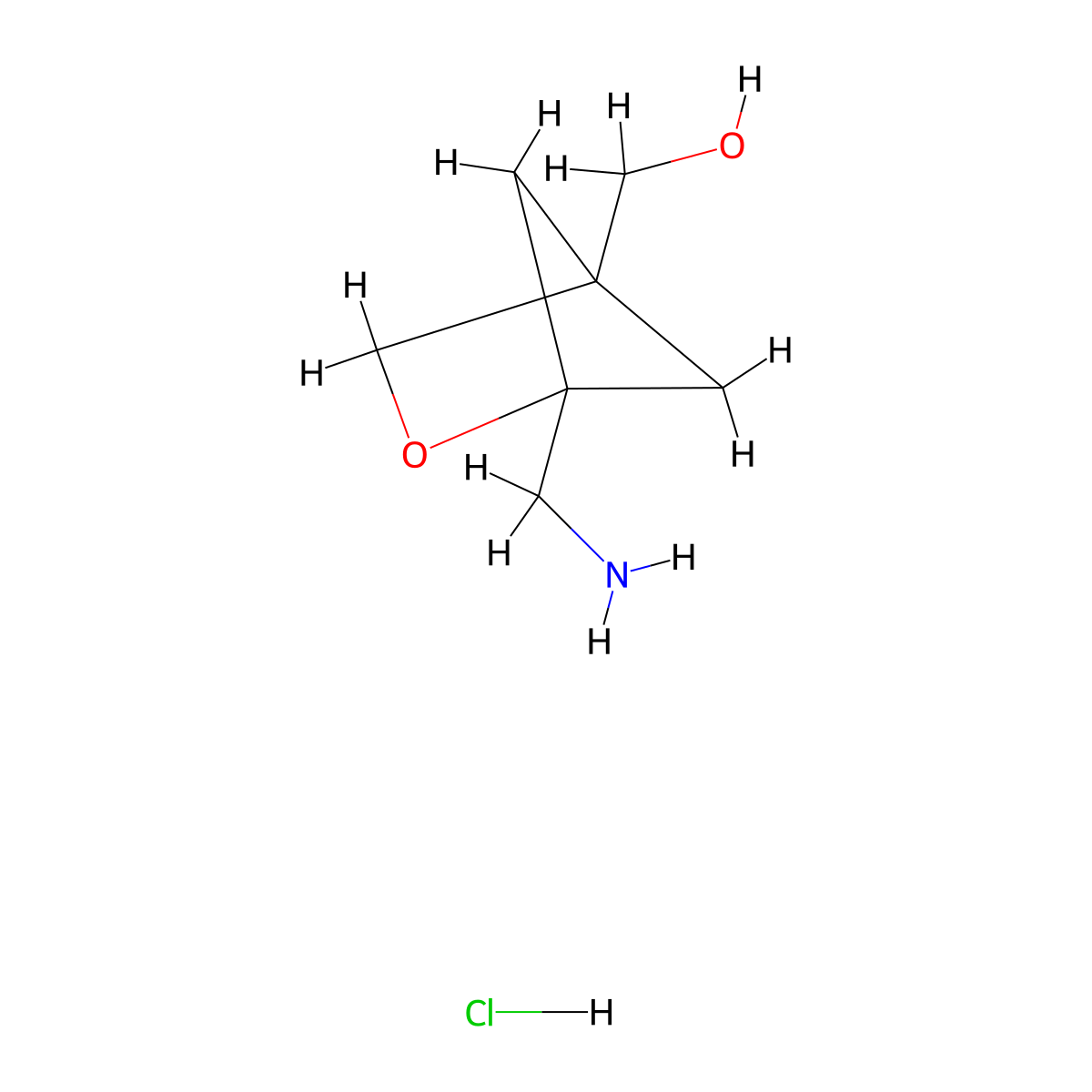 [1-(Aminomethyl)-2-oxabicyclo[2.1.1]hexan-4-yl]methanol hydrochloride molecular structure, CAS 2138150-58-8
