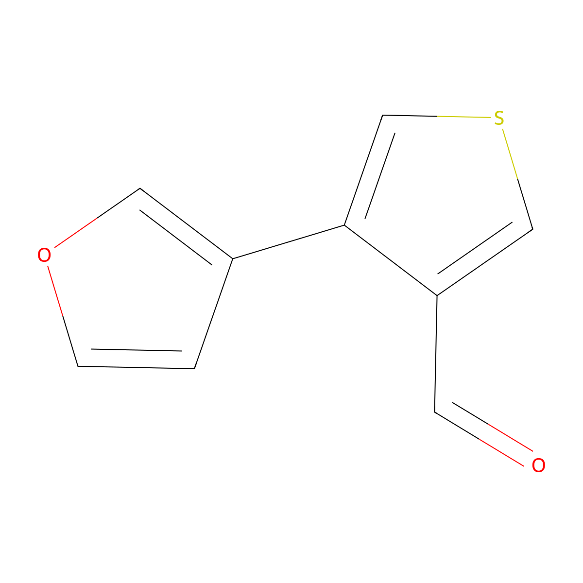 4-(Furan-3-yl)thiophene-3-carbaldehyde molecular structure, CAS 2138151-32-1