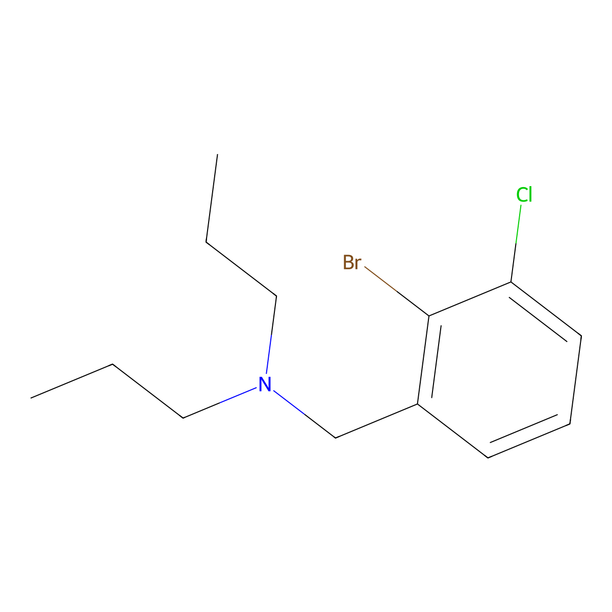 [(2-Bromo-3-chlorophenyl)methyl]dipropylamine molecular structure, CAS 2138152-12-0