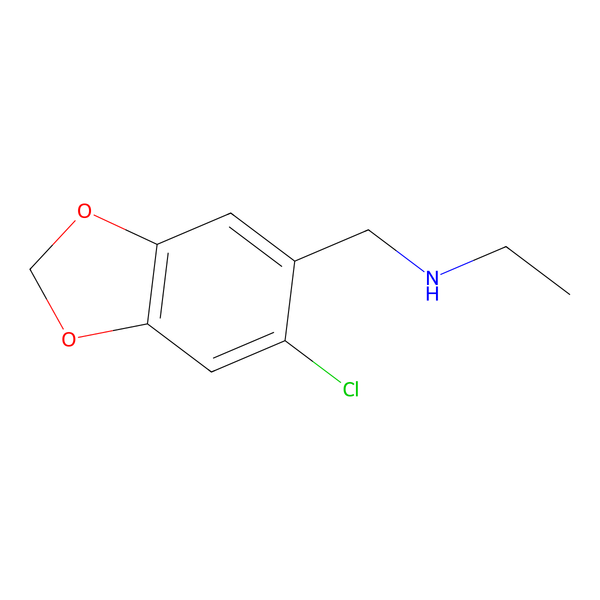 [(6-Chloro-1,3-dioxaindan-5-yl)methyl](ethyl)amine molecular structure, CAS 2138152-16-4