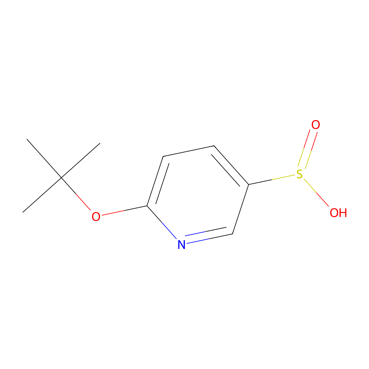 6-(Tert-butoxy)pyridine-3-sulfinic acid molecular structure, CAS 2138152-74-4