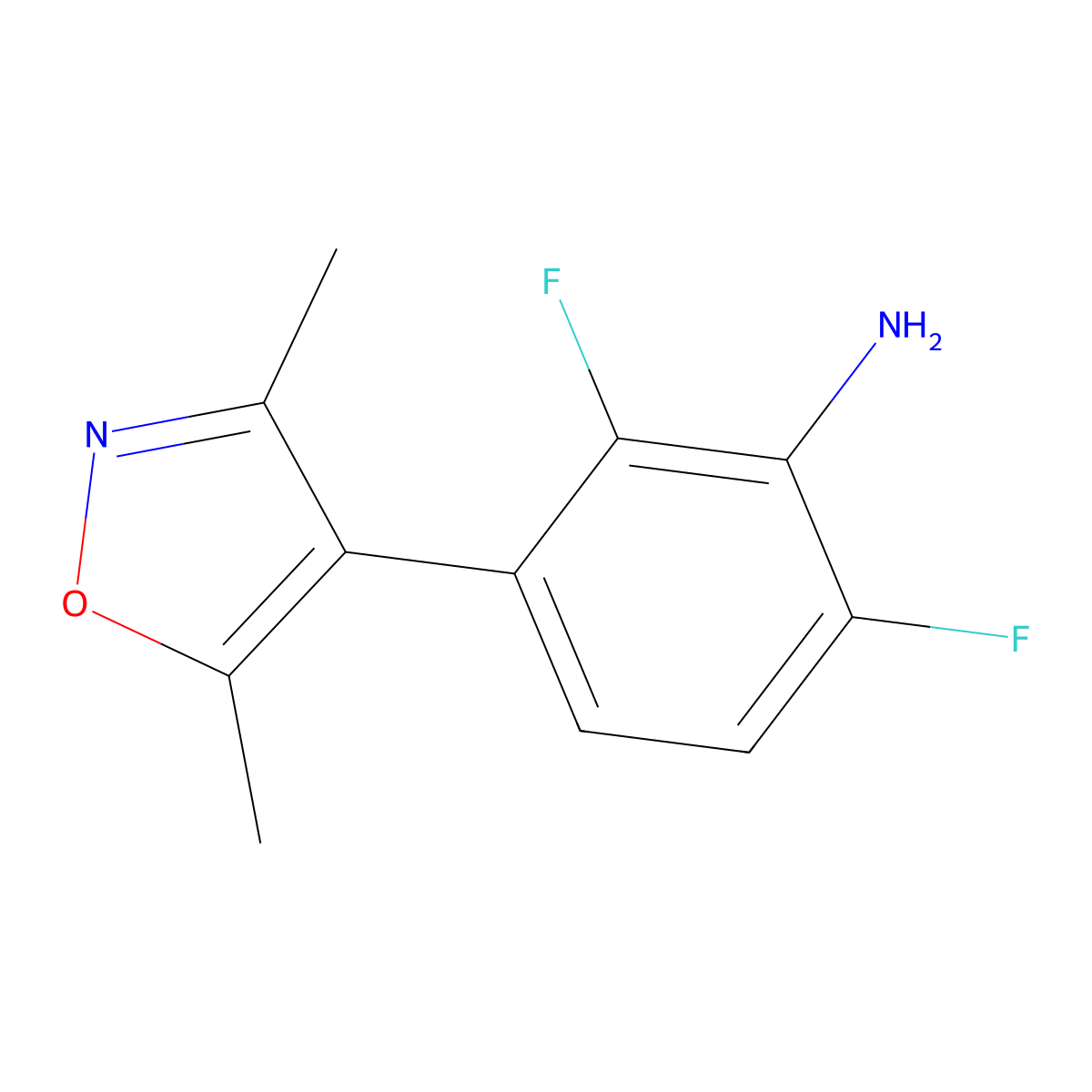 3-(Dimethyl-1,2-oxazol-4-yl)-2,6-difluoroaniline molecular structure, CAS 2138152-87-9