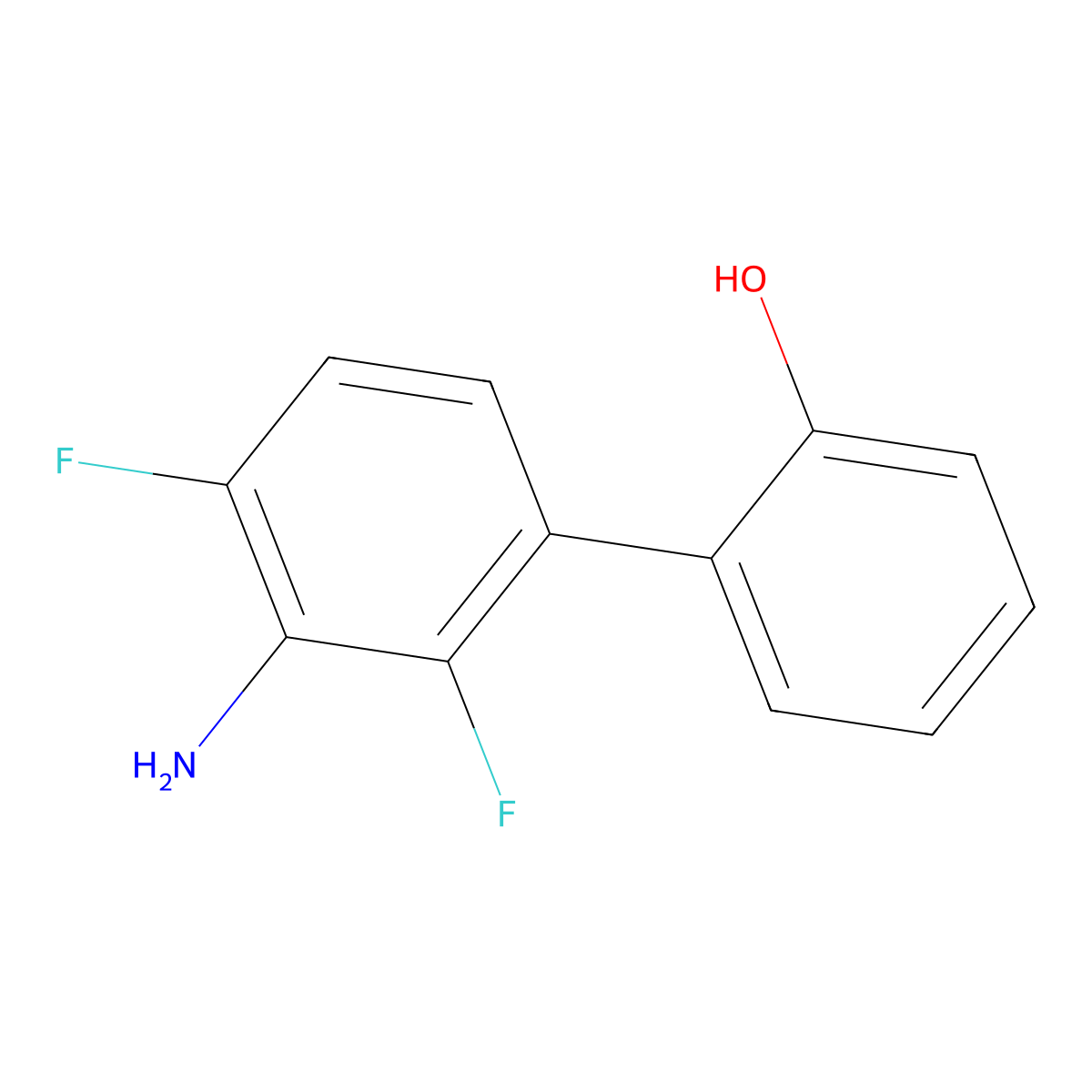 2-(3-Amino-2,4-difluorophenyl)phenol molecular structure, CAS 2138152-96-0
