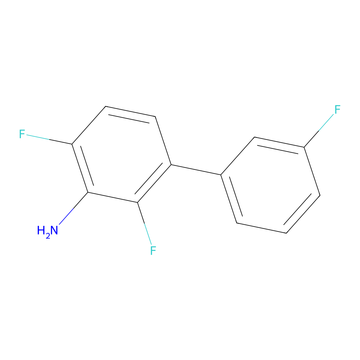 2,6-Difluoro-3-(3-fluorophenyl)aniline molecular structure, CAS 2138153-00-9