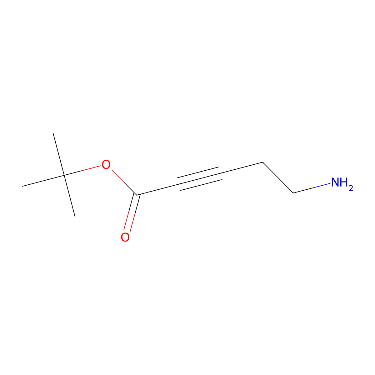 Tert-butyl 5-aminopent-2-ynoate molecular structure, CAS 2138154-89-7