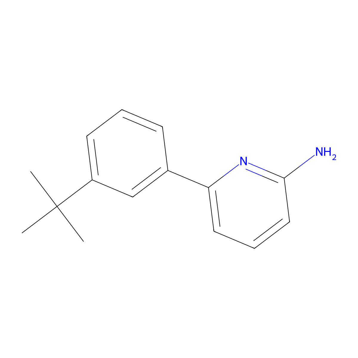 6-(3-Tert-butylphenyl)pyridin-2-amine molecular structure, CAS 2138155-00-5