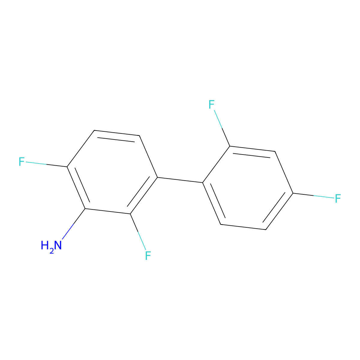 3-(2,4-Difluorophenyl)-2,6-difluoroaniline molecular structure, CAS 2138155-53-8