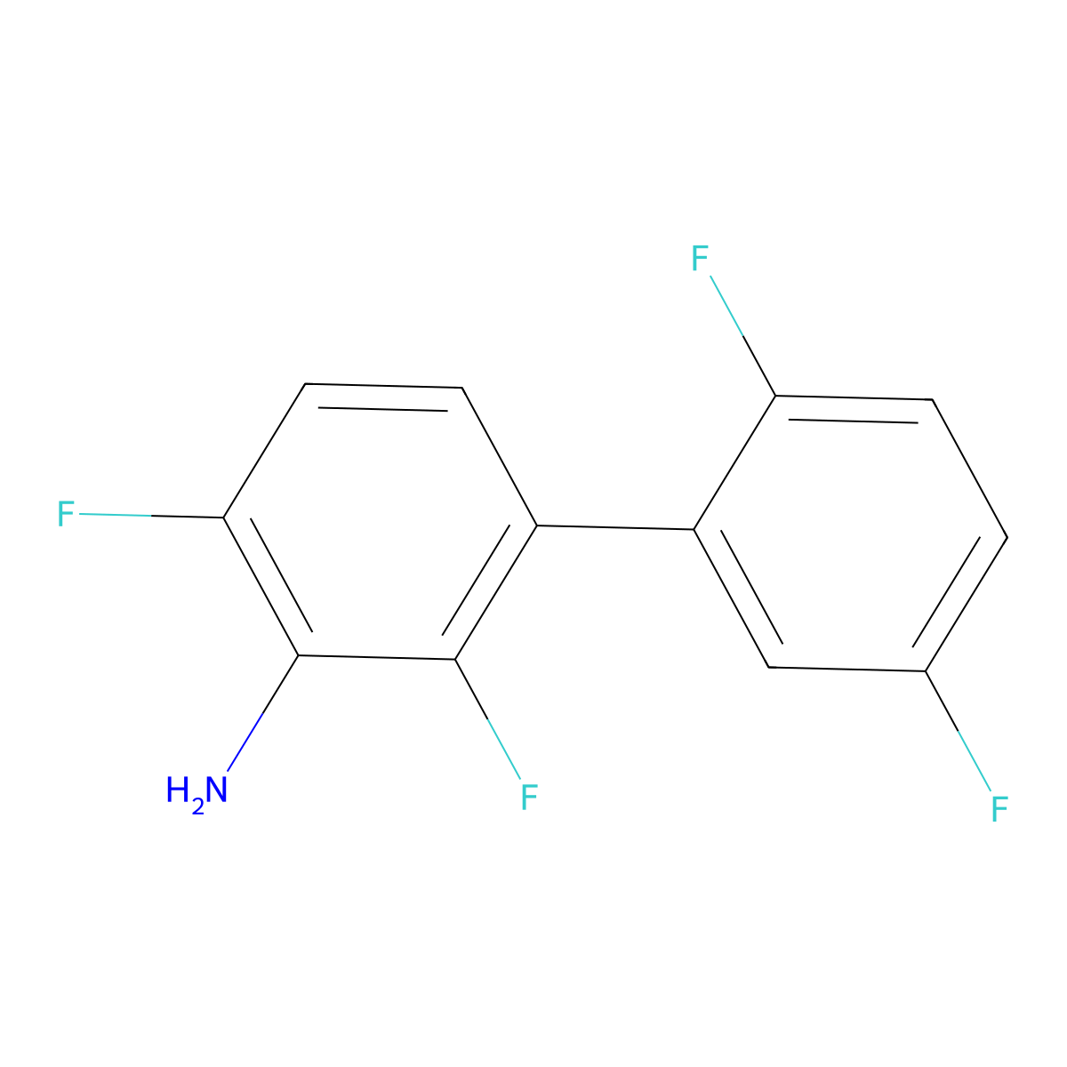 3-(2,5-Difluorophenyl)-2,6-difluoroaniline molecular structure, CAS 2138155-63-0
