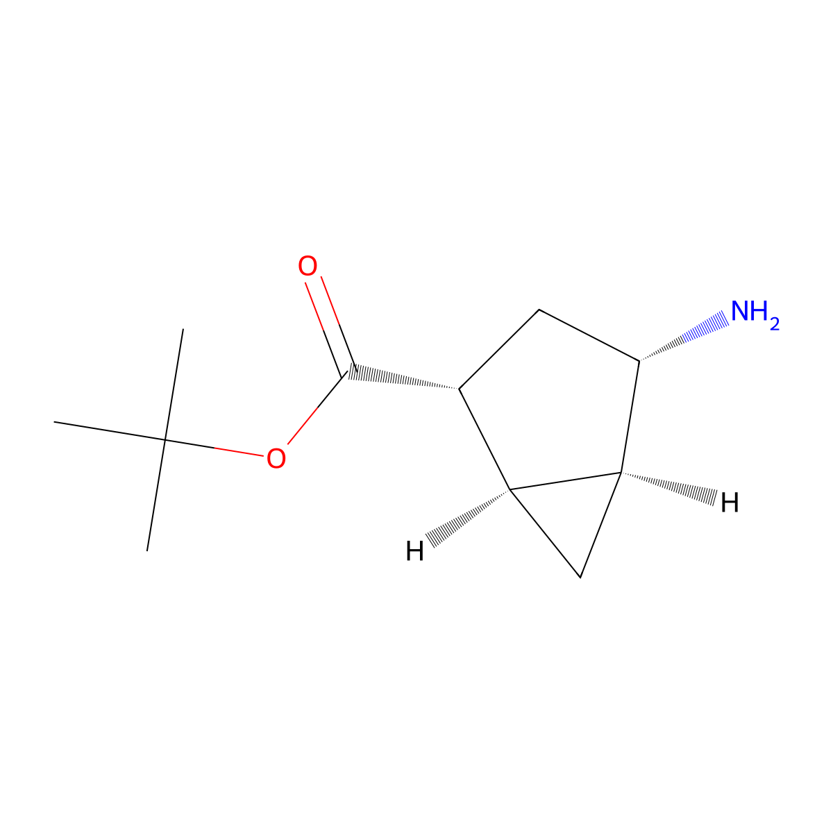 rac-tert-butyl (1R,2R,4S,5S)-4-aminobicyclo[3.1.0]hexane-2-carboxylate molecular structure, CAS 2138156-07-5