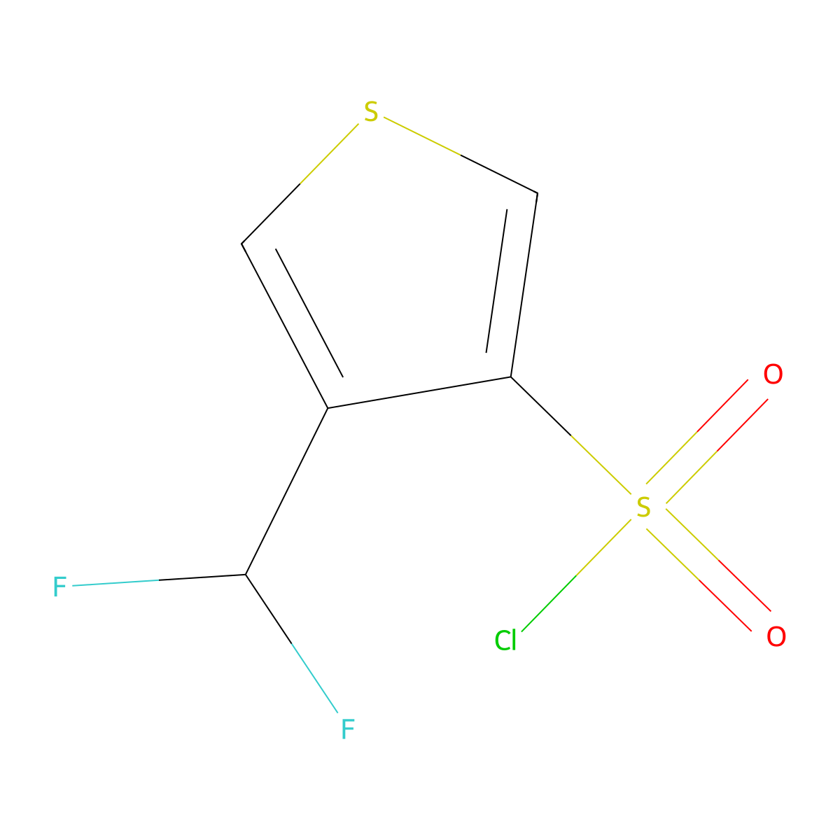 4-(Difluoromethyl)thiophene-3-sulfonyl chloride molecular structure, CAS 2138156-62-2