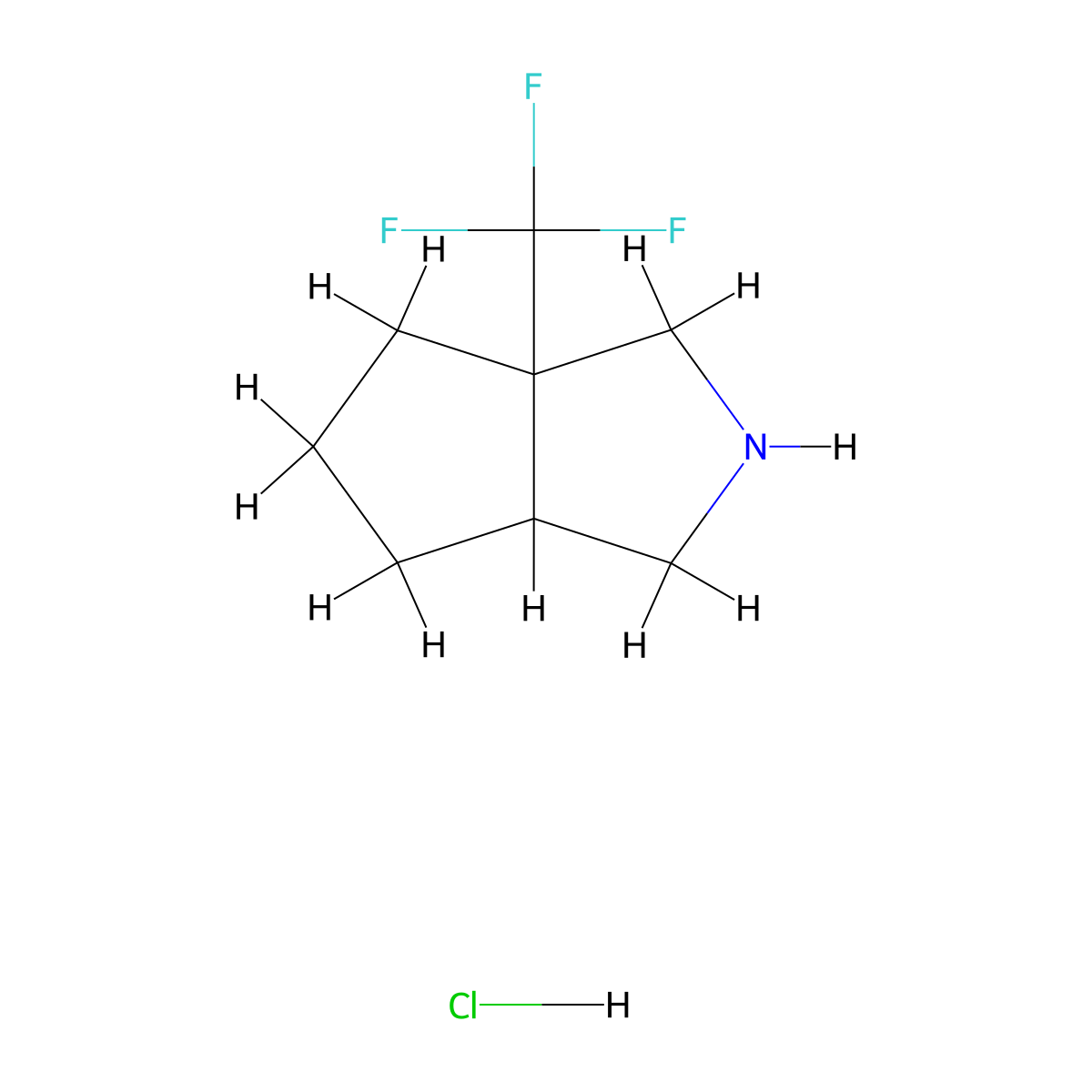 3a-(Trifluoromethyl)-octahydrocyclopenta[c]pyrrole hydrochloride molecular structure, CAS 2138157-49-8