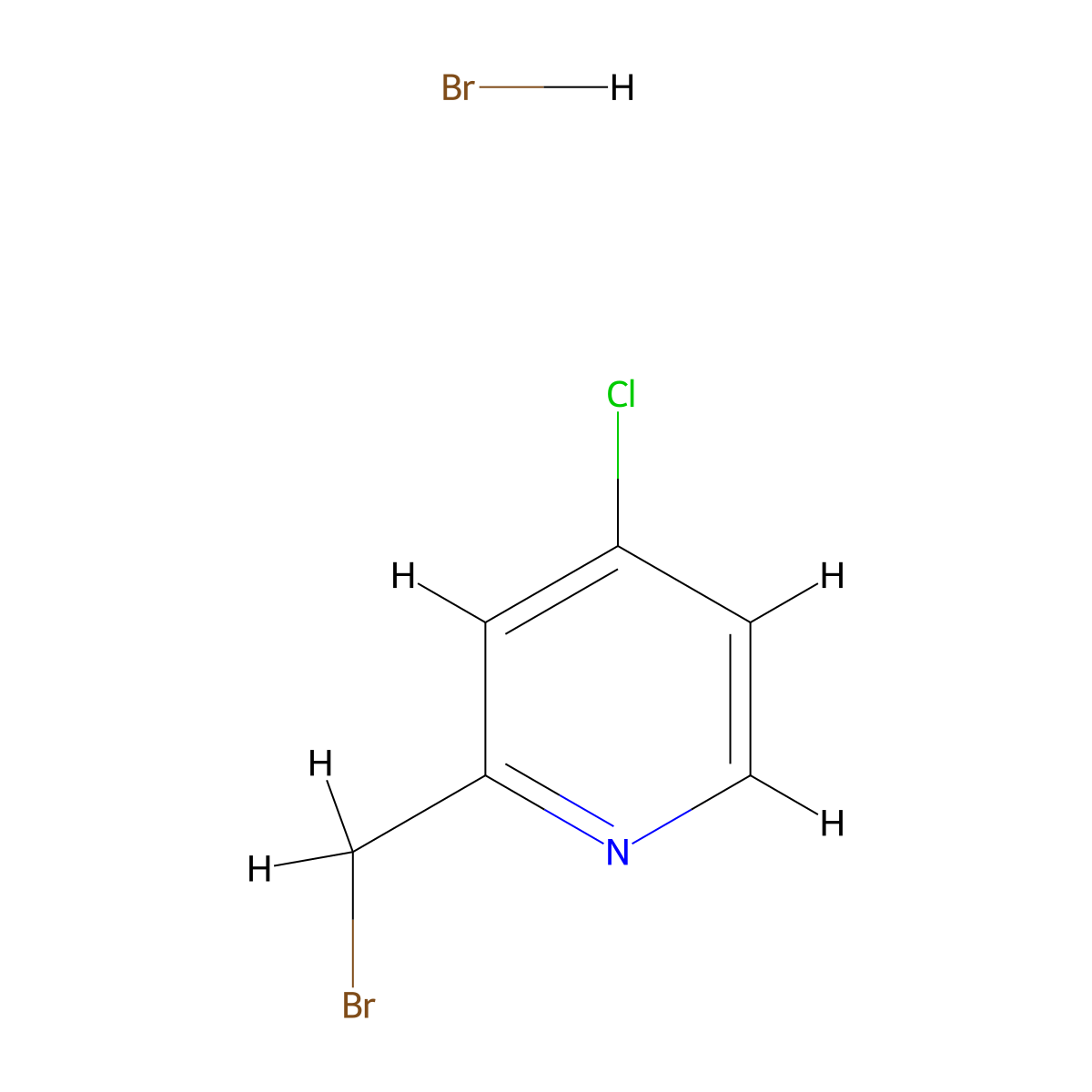 2-(Bromomethyl)-4-chloropyridine hydrobromide molecular structure, CAS 2138157-53-4