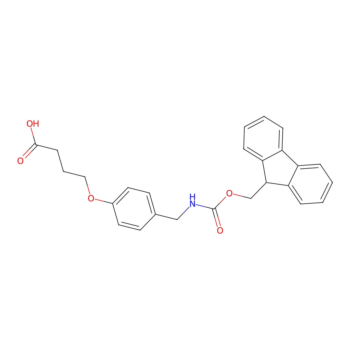 4-{4-[({[(9H-fluoren-9-yl)methoxy]carbonyl}amino)methyl]phenoxy}butanoic acid molecular structure, CAS 2138157-89-6