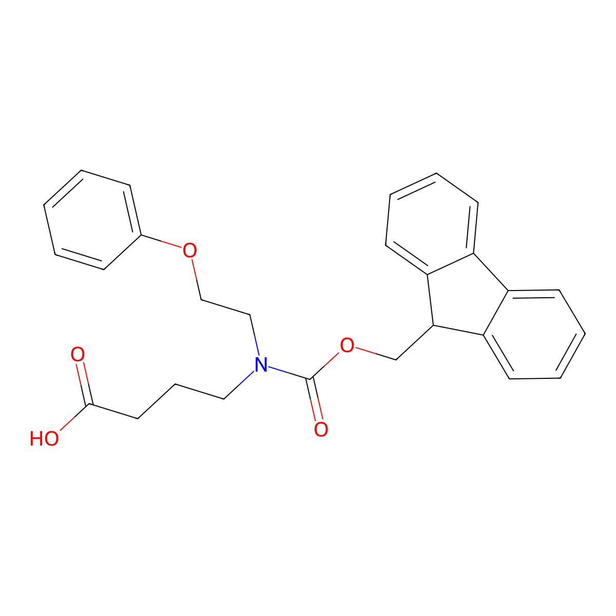 4-({[(9H-fluoren-9-yl)methoxy]carbonyl}(2-phenoxyethyl)amino)butanoic acid molecular structure, CAS 2138158-20-8