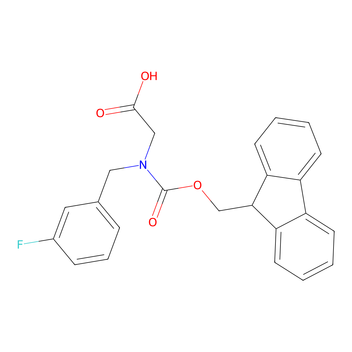 N-Fmoc-3-fluorobenzyl-glycine molecular structure, CAS 2138158-28-6