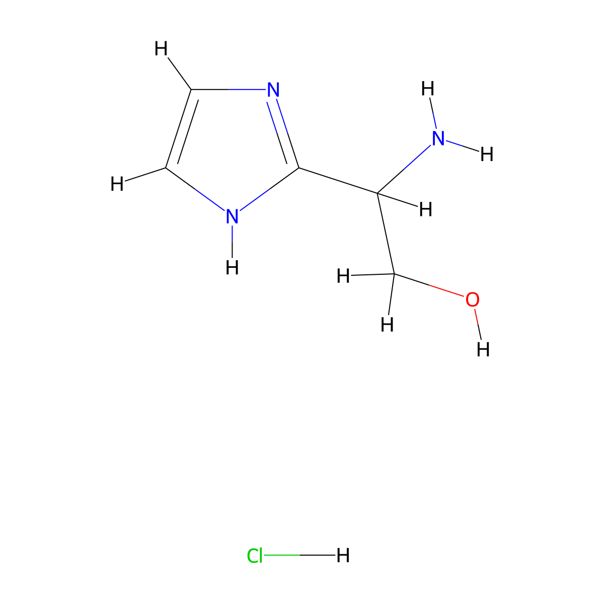 2-amino-2-(1H-imidazol-2-yl)ethan-1-ol hydrochloride molecular structure, CAS 2138159-13-2