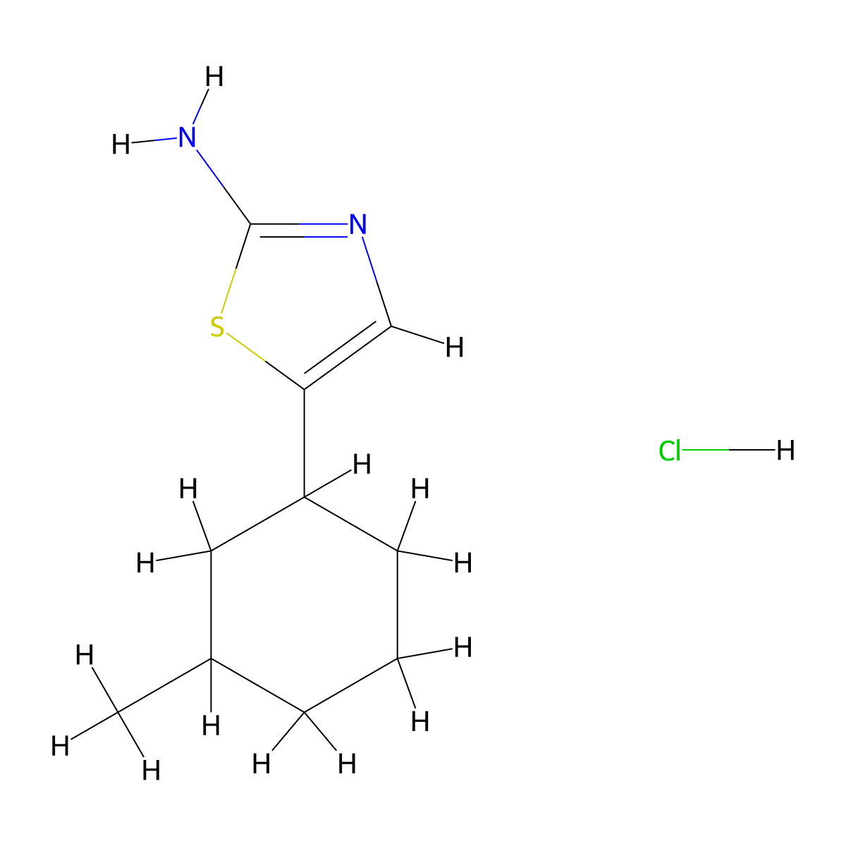 5-(3-Methylcyclohexyl)-1,3-thiazol-2-amine hydrochloride molecular structure, CAS 2138163-99-0