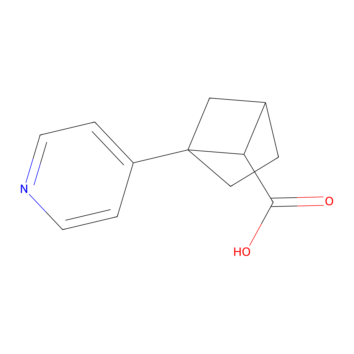 1-(Pyridin-4-yl)bicyclo(2.1.1)hexane-5-carboxylic acid molecular structure, CAS 2138164-56-2
