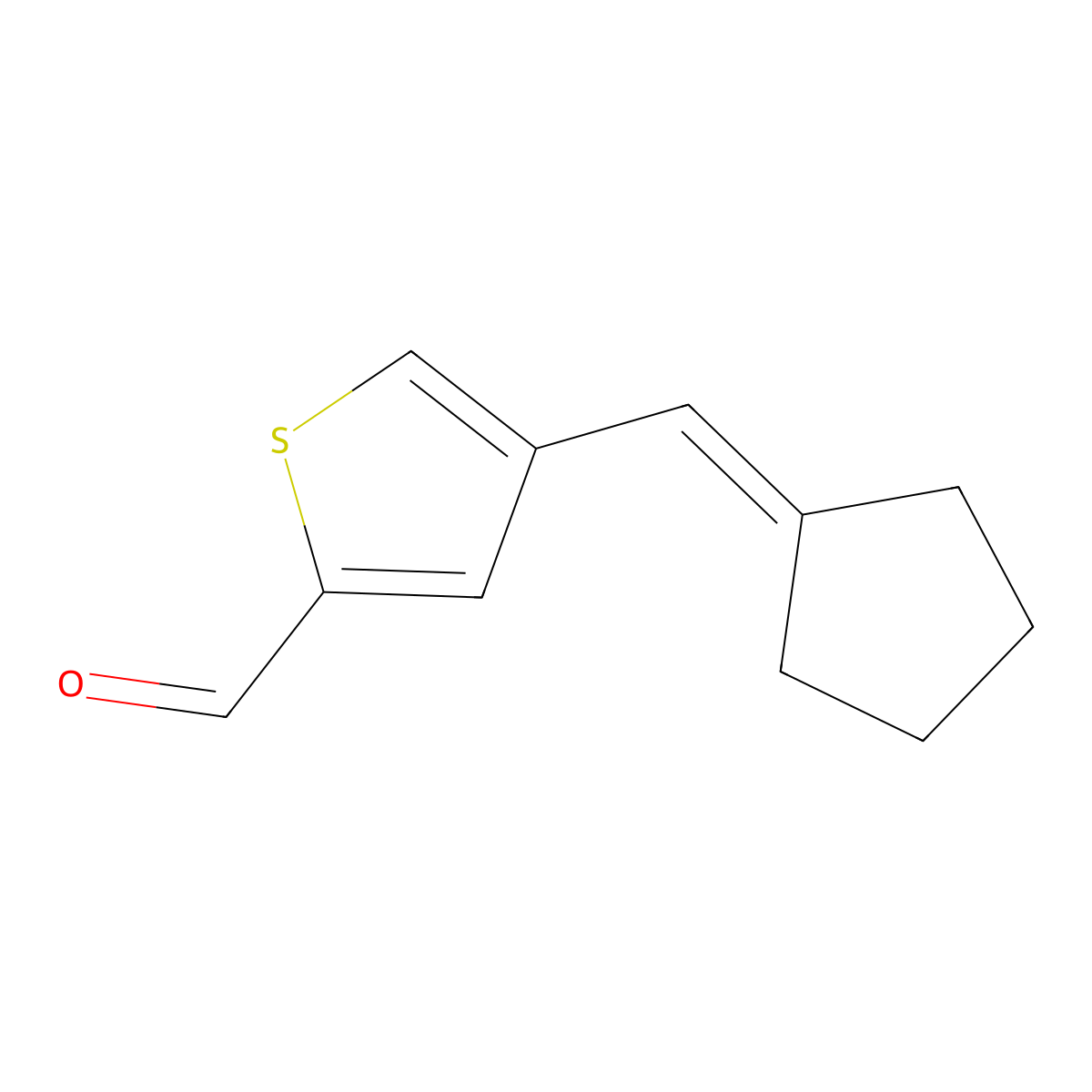 4-(Cyclopentylidenemethyl)thiophene-2-carbaldehyde molecular structure, CAS 2138164-72-2