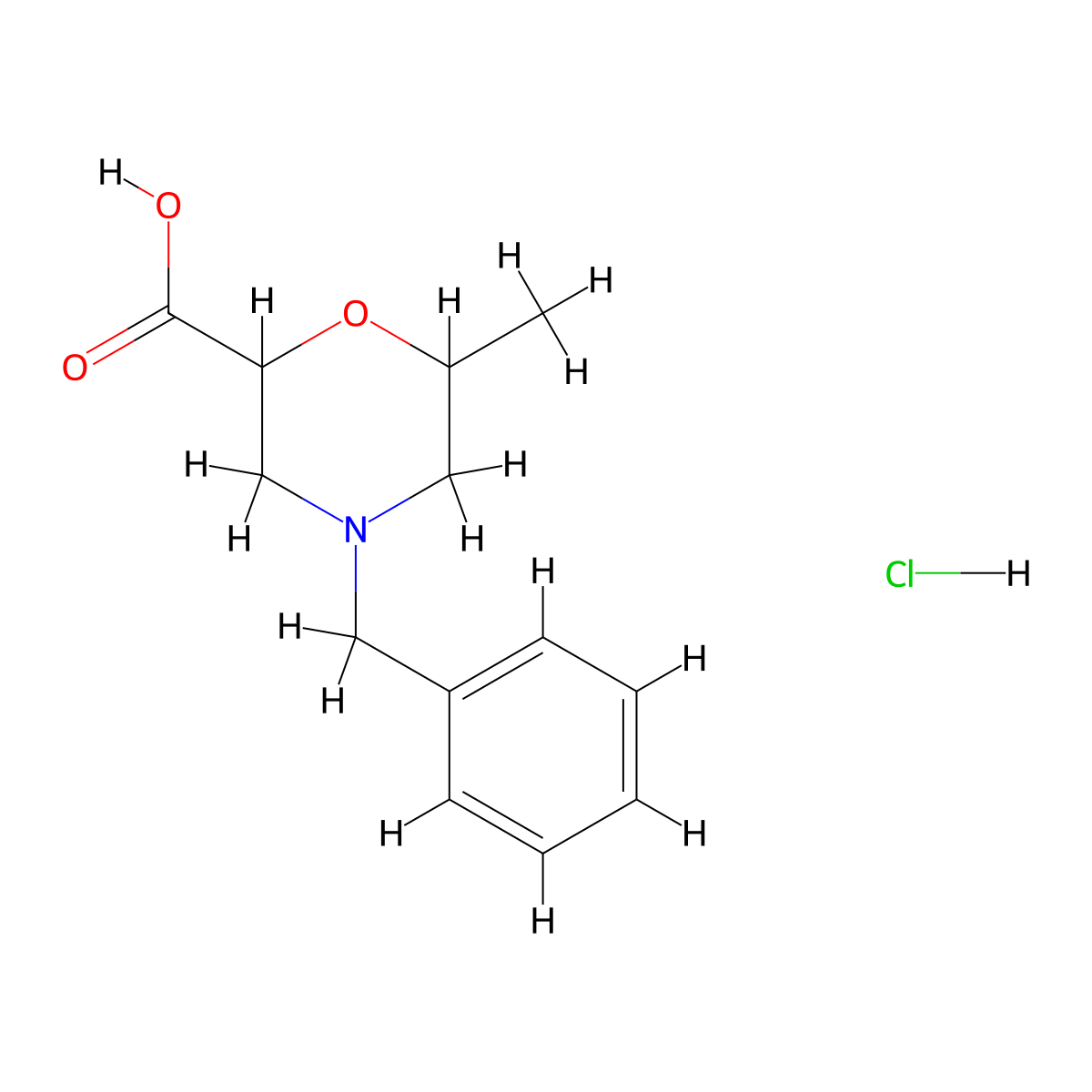 4-Benzyl-6-methylmorpholine-2-carboxylic acid hydrochloride molecular structure, CAS 2138166-07-9