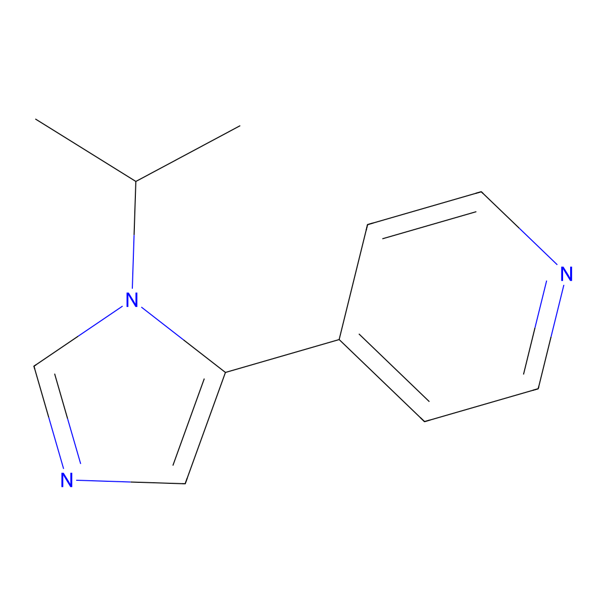 4-[1-(propan-2-yl)-1H-imidazol-5-yl]pyridine molecular structure, CAS 2138167-38-9