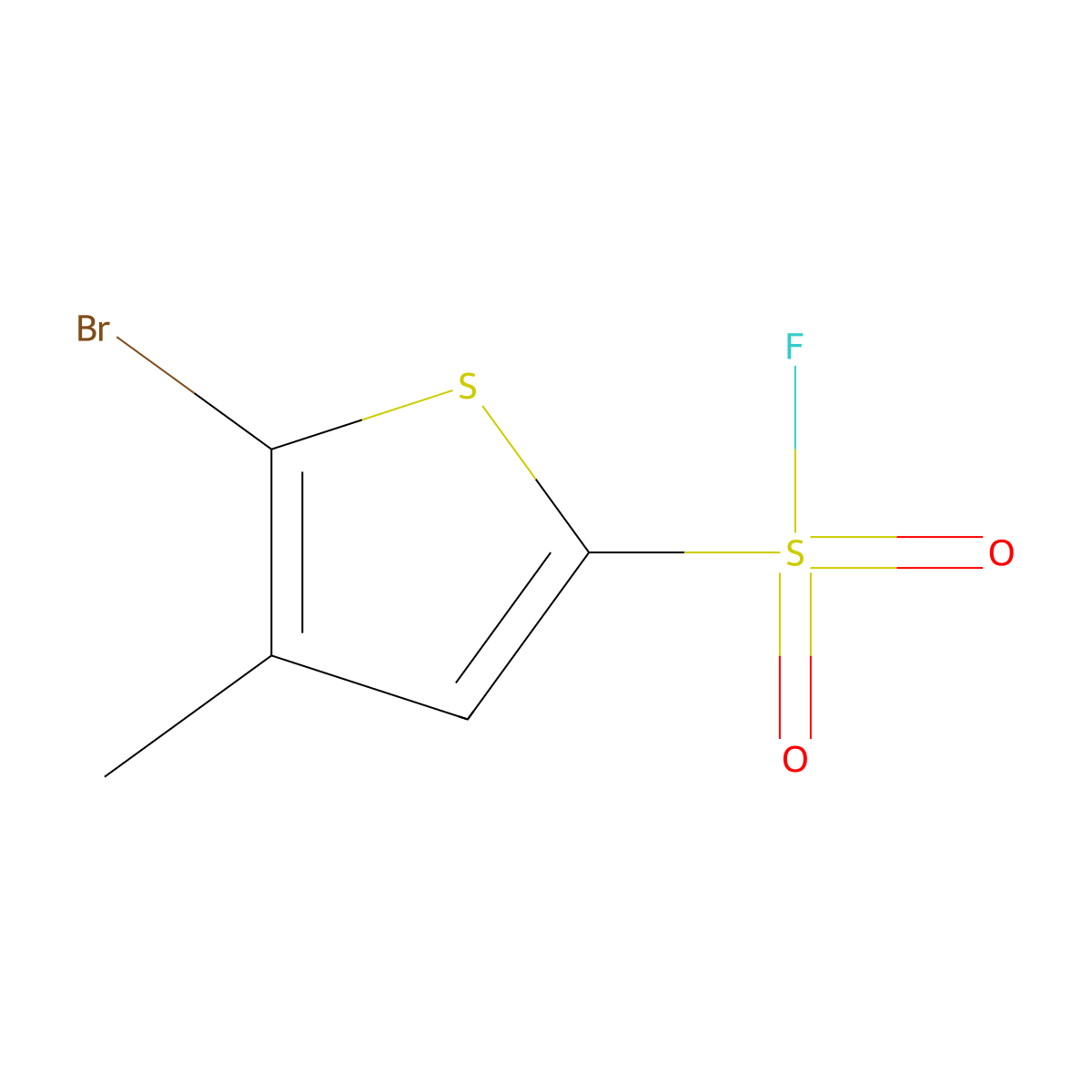 5-Bromo-4-methylthiophene-2-sulfonyl fluoride molecular structure, CAS 2138167-39-0