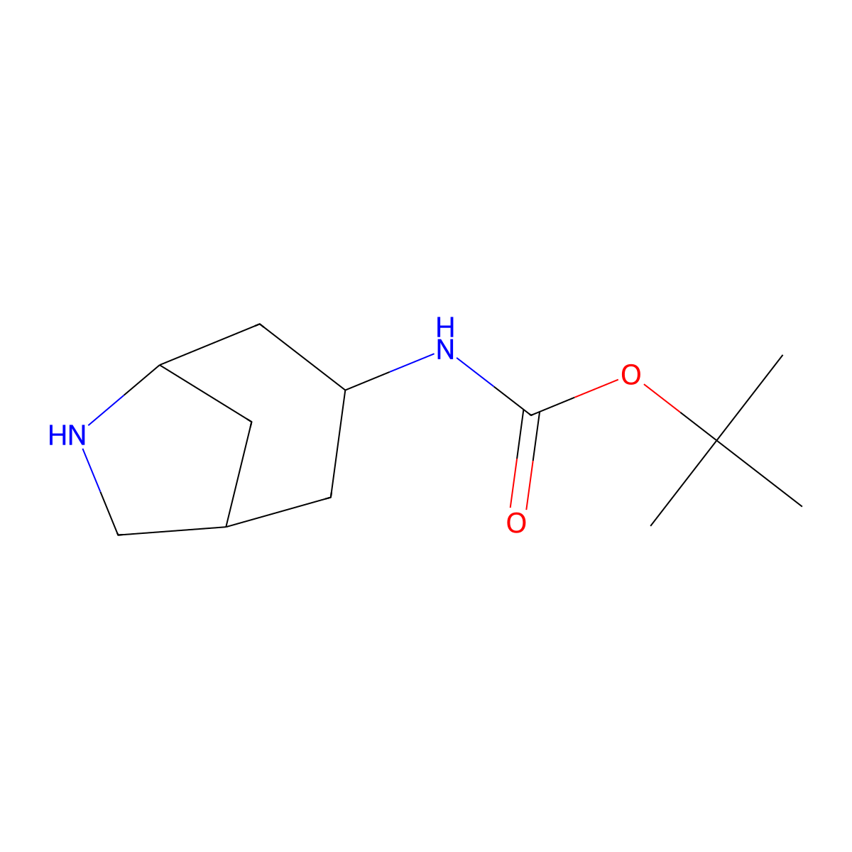 tert-butyl N-{6-azabicyclo[3.2.1]octan-3-yl}carbamate molecular structure, CAS 2138167-45-8