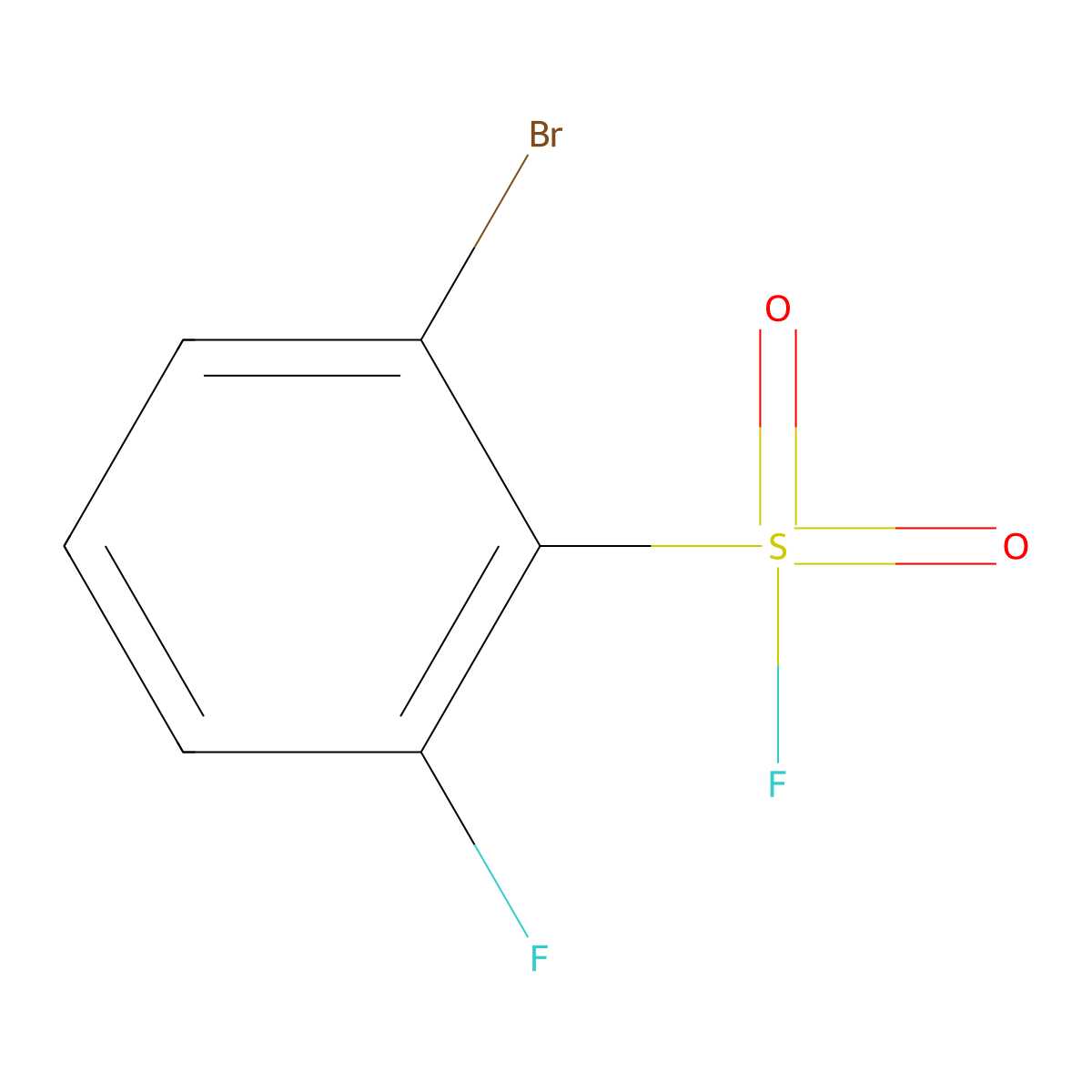 2-Bromo-6-fluorobenzene-1-sulfonyl fluoride molecular structure, CAS 2138167-48-1