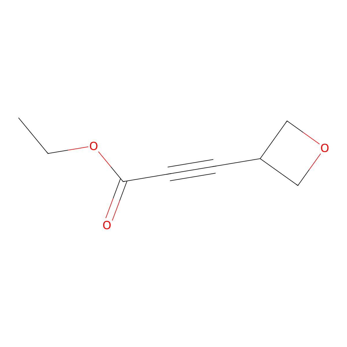 Ethyl 3-(oxetan-3-yl)prop-2-ynoate molecular structure, CAS 2138167-54-9
