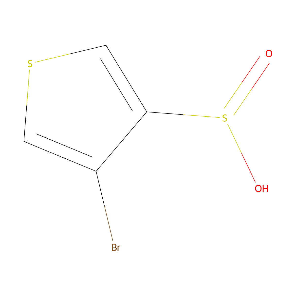 4-Bromothiophene-3-sulfinic acid molecular structure, CAS 2138167-71-0