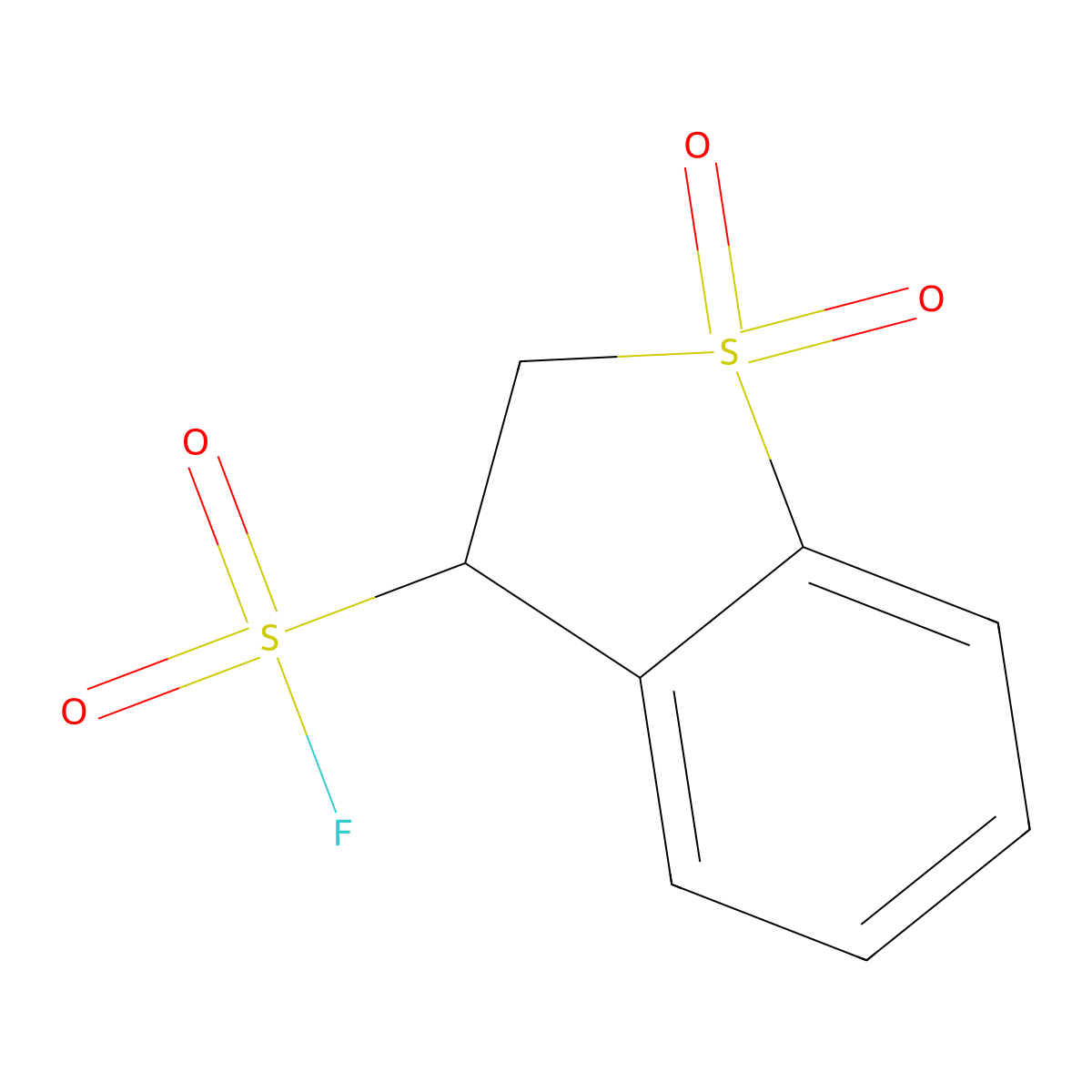 1,1-Dioxo-2,3-dihydro-1lambda6-benzothiophene-3-sulfonyl fluoride molecular structure, CAS 2138167-98-1