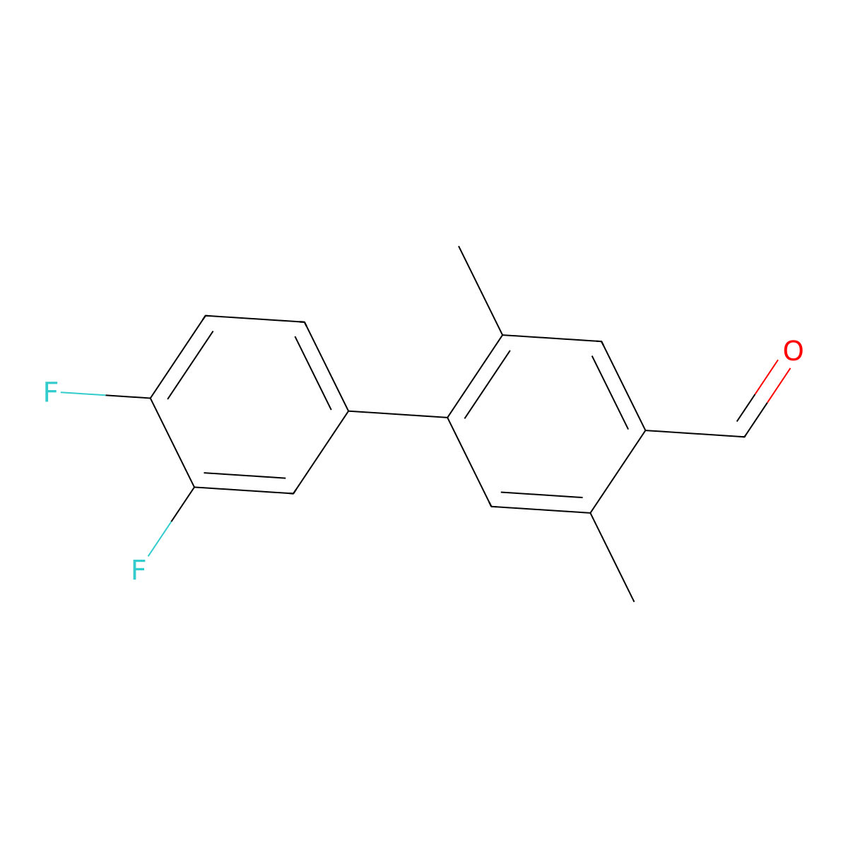 4-(3,4-Difluorophenyl)-2,5-dimethylbenzaldehyde molecular structure, CAS 2138168-95-1